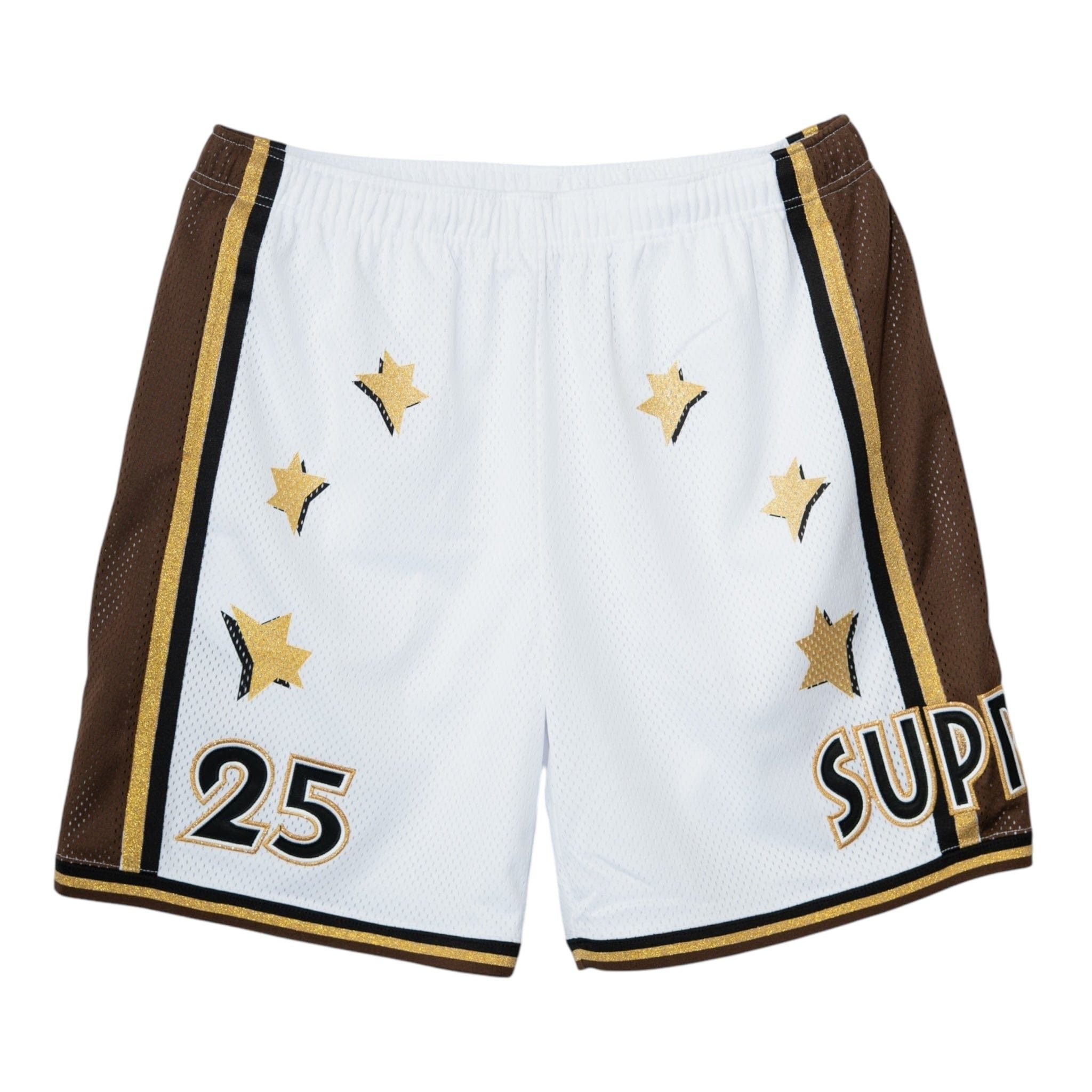 Supreme All Star Mesh Basketball Shorts White Multi (SS25) | Grailed