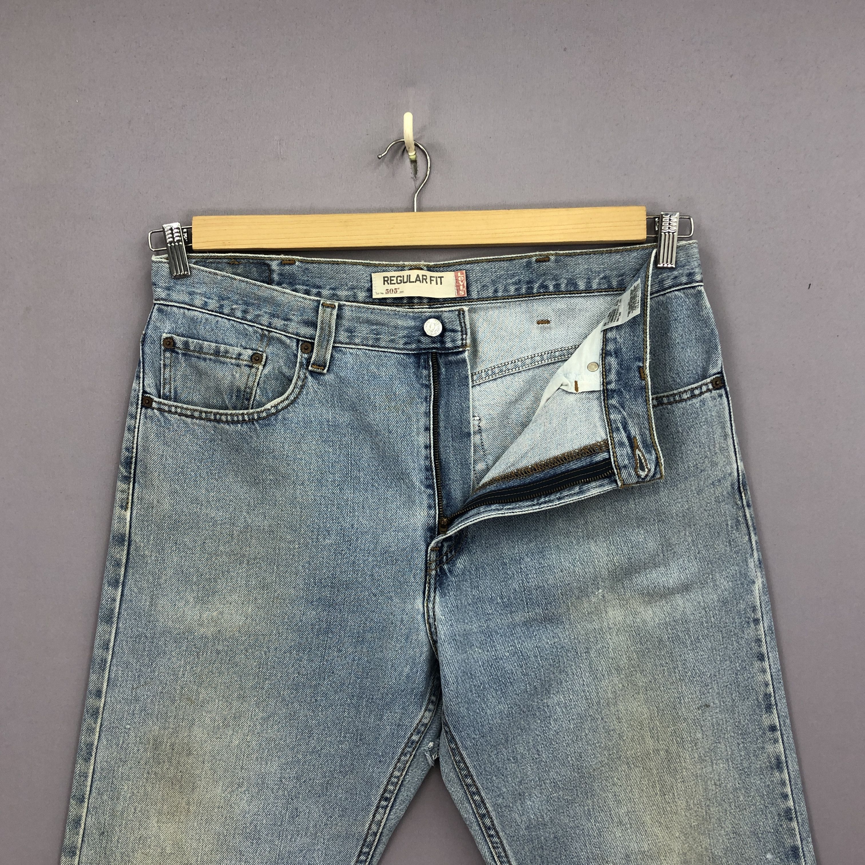 Levi's × Vintage Vintage Y2K Levis 505 Jeans Levi's Stonewash Faded Denim Size US 38 / EU 54 - 6 Thumbnail