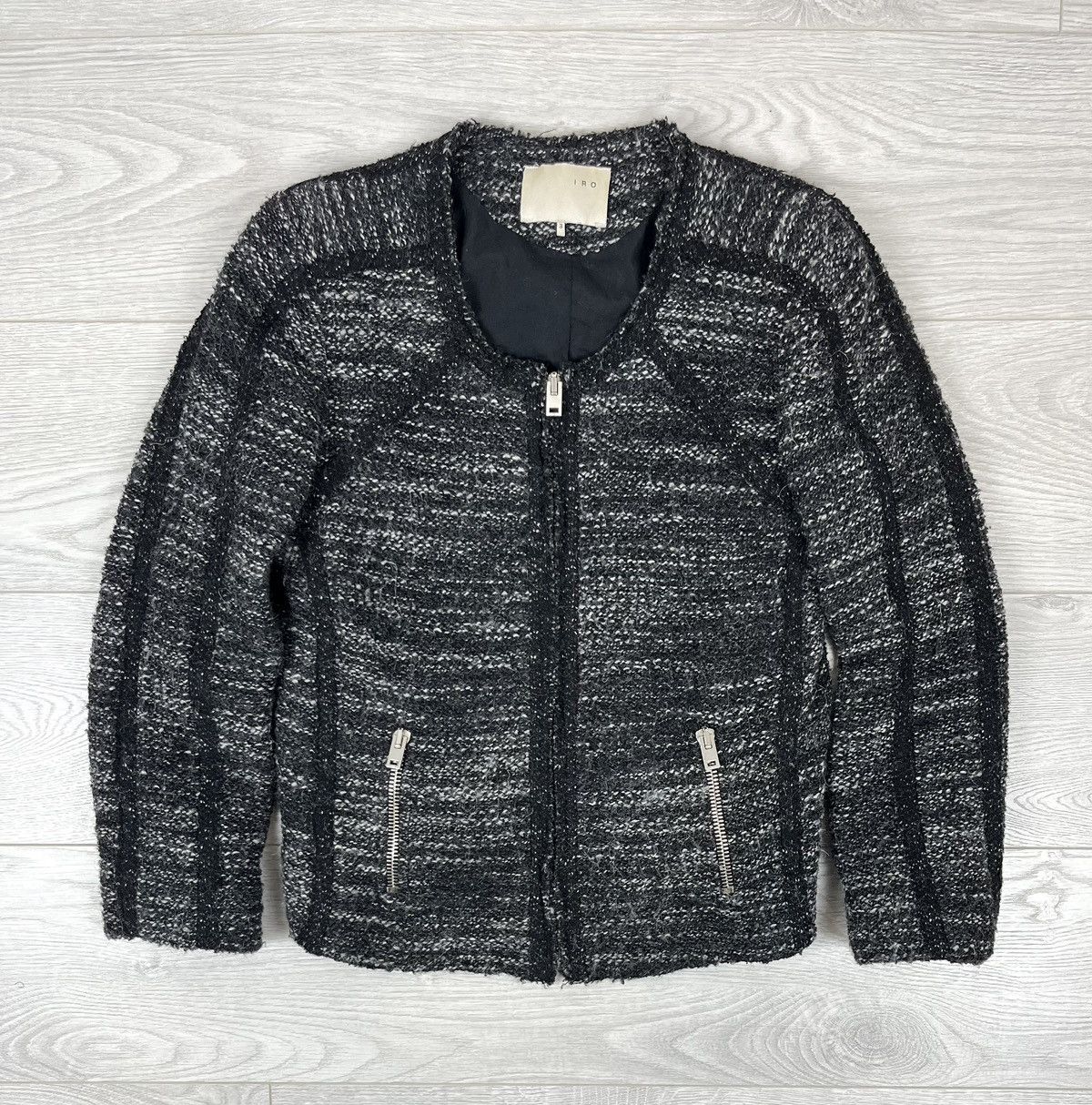 Iro IRO Talia Italy Knit Tweed Wool Jacket Size M / US 6-8 / IT 42-44 - 1 Thumbnail