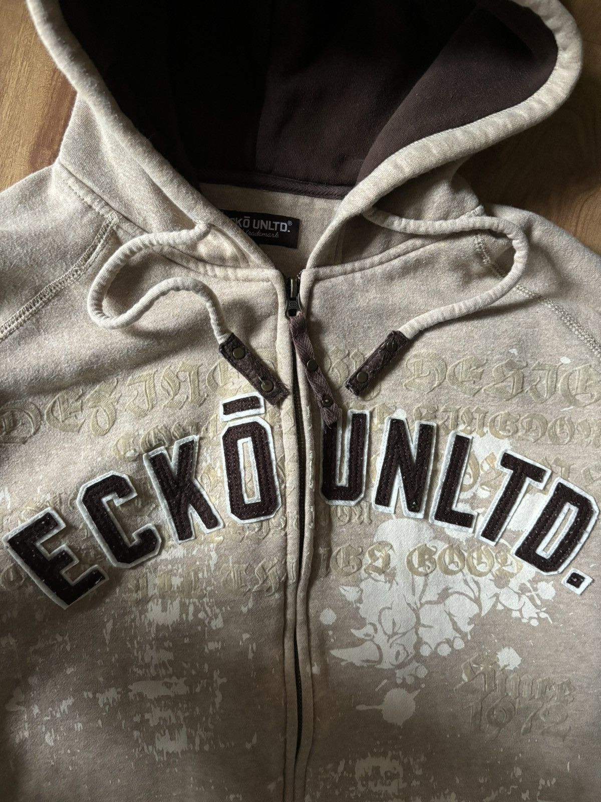 Ecko Unltd. Y2k Echo Unltd cream graphic embroidered jacket vintage Size US XL / EU 56 / 4 - 5 Thumbnail