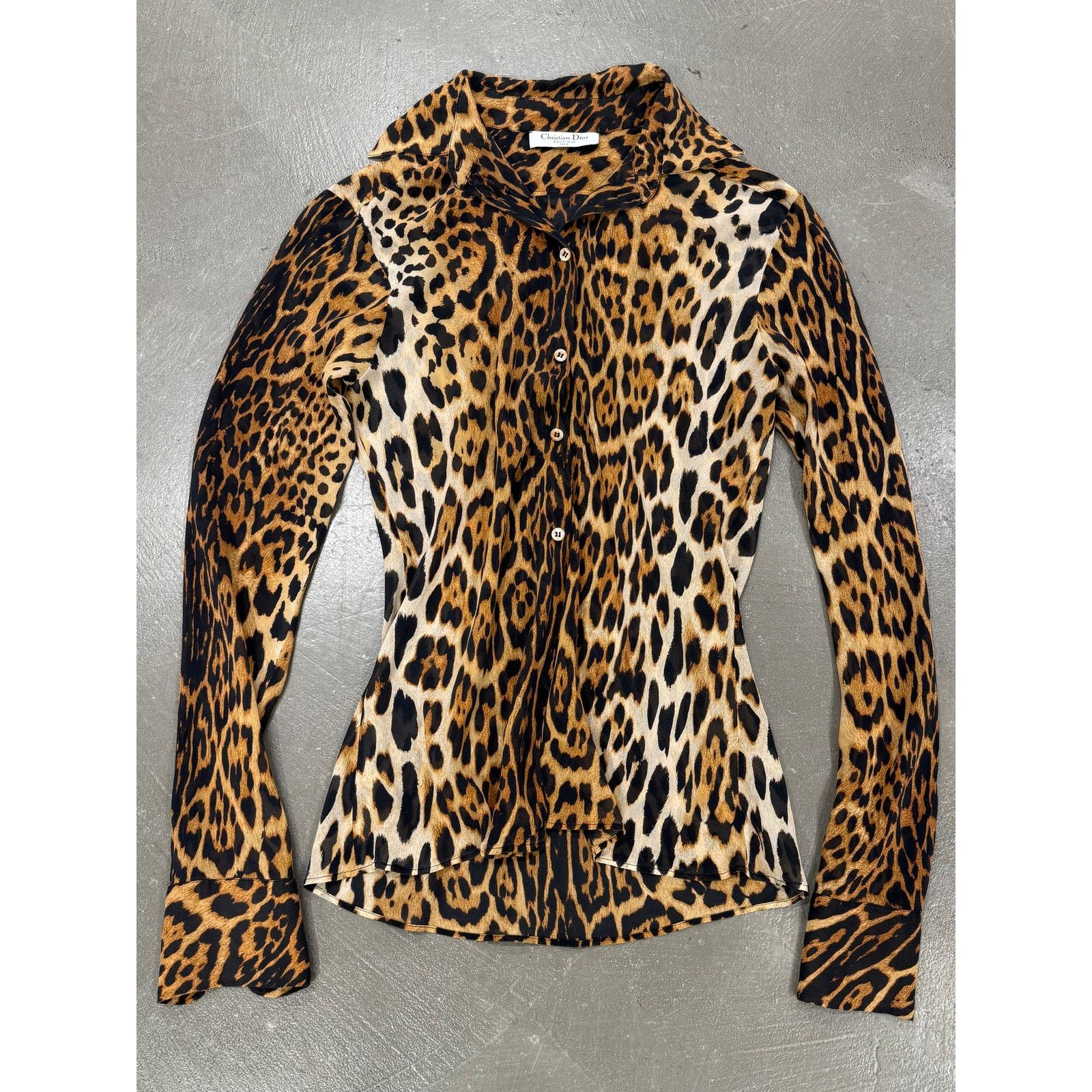 Dior 2004 Christian Dior by John Galliano leopard print shirt Size M / US 6-8 / IT 42-44 - 1 Thumbnail