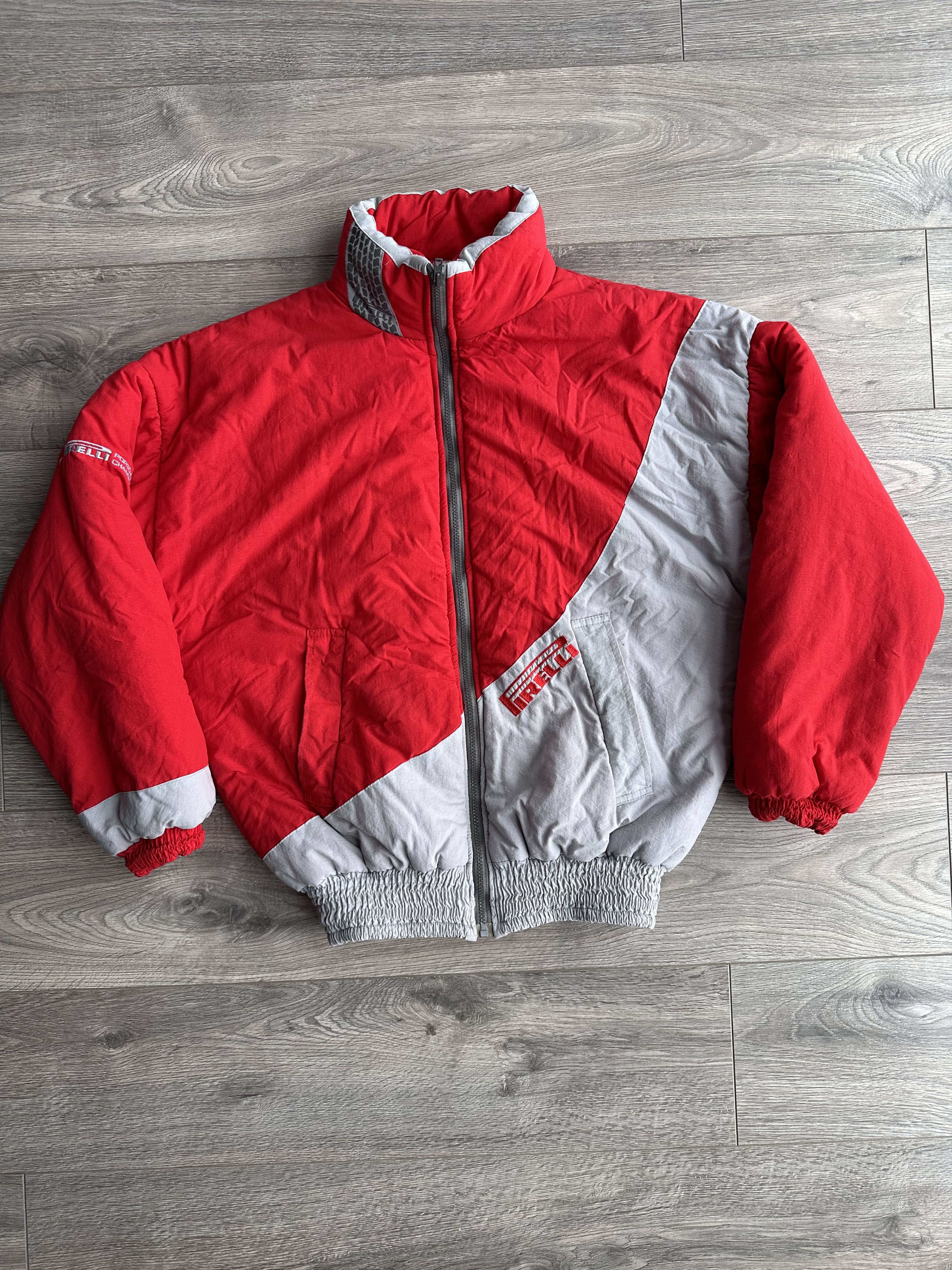Pirelli × Vintage Pirelli vintage puffer jacket racing | Grailed