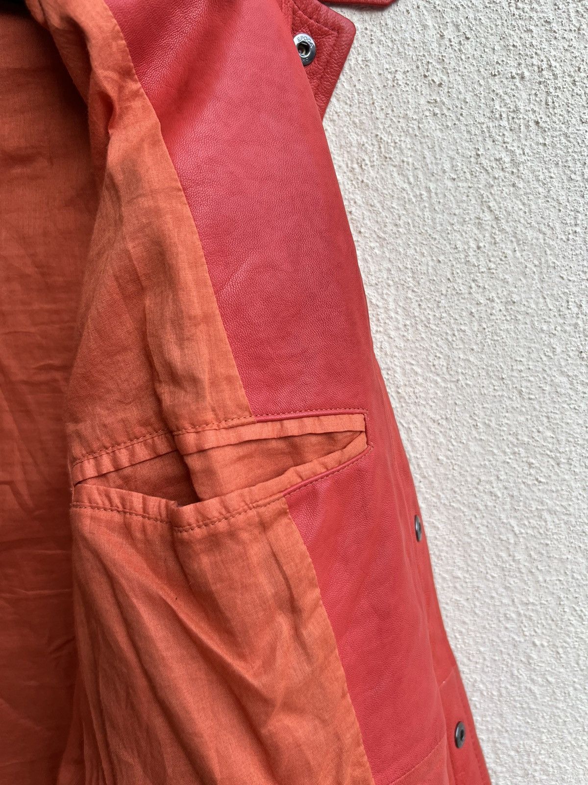 Leather Epoca Uomo Japan Patina Sheep Leather Four Pocket Shirt Size US M / EU 48-50 / 2 - 19 Thumbnail
