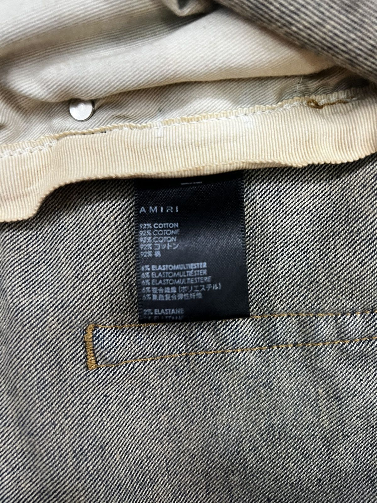Amiri Amiri MX1 Dark Blue Denim Jeans Blue Bandana Patch – Size 38 Size US 38 / EU 54 - 5 Thumbnail