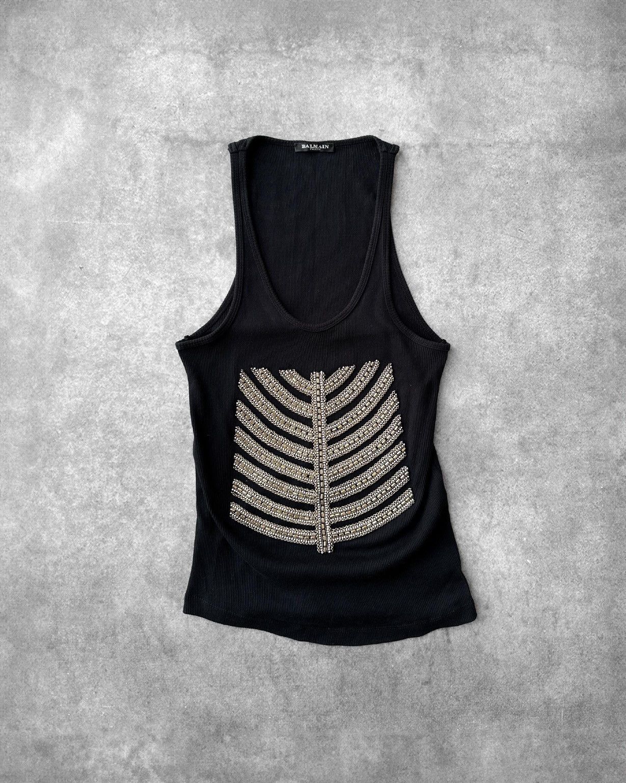 Balmain BALMAIN Decarnin SS 2009 Embellished Tank Top TShirt runway Size US S / EU 44-46 / 1 - 1 Thumbnail