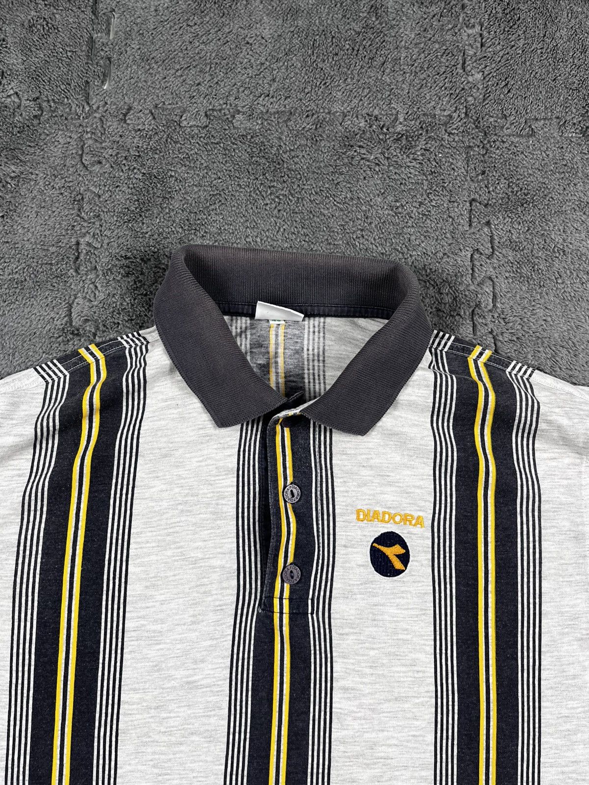 Diadora Vintage 00s Diadora Stripes Striped Polo streetwear M Size US M / EU 48-50 / 2 - 6 Thumbnail