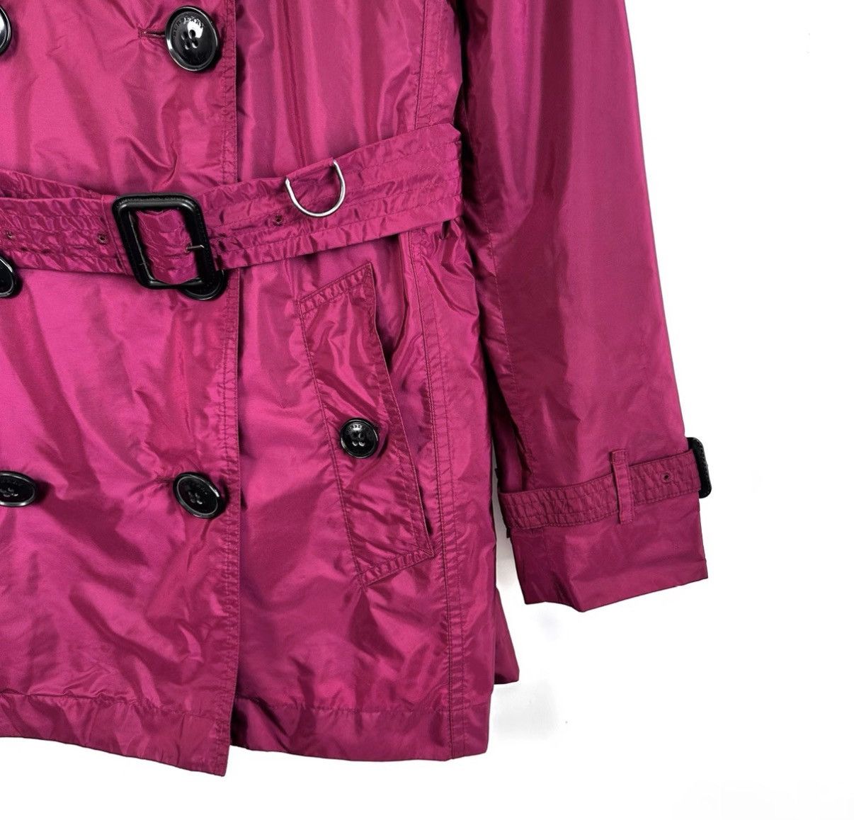 Burberry Burberry Magenta Mid-Length Double-Breasted Trench Coat K12 Size M / US 6-8 / IT 42-44 - 5 Thumbnail