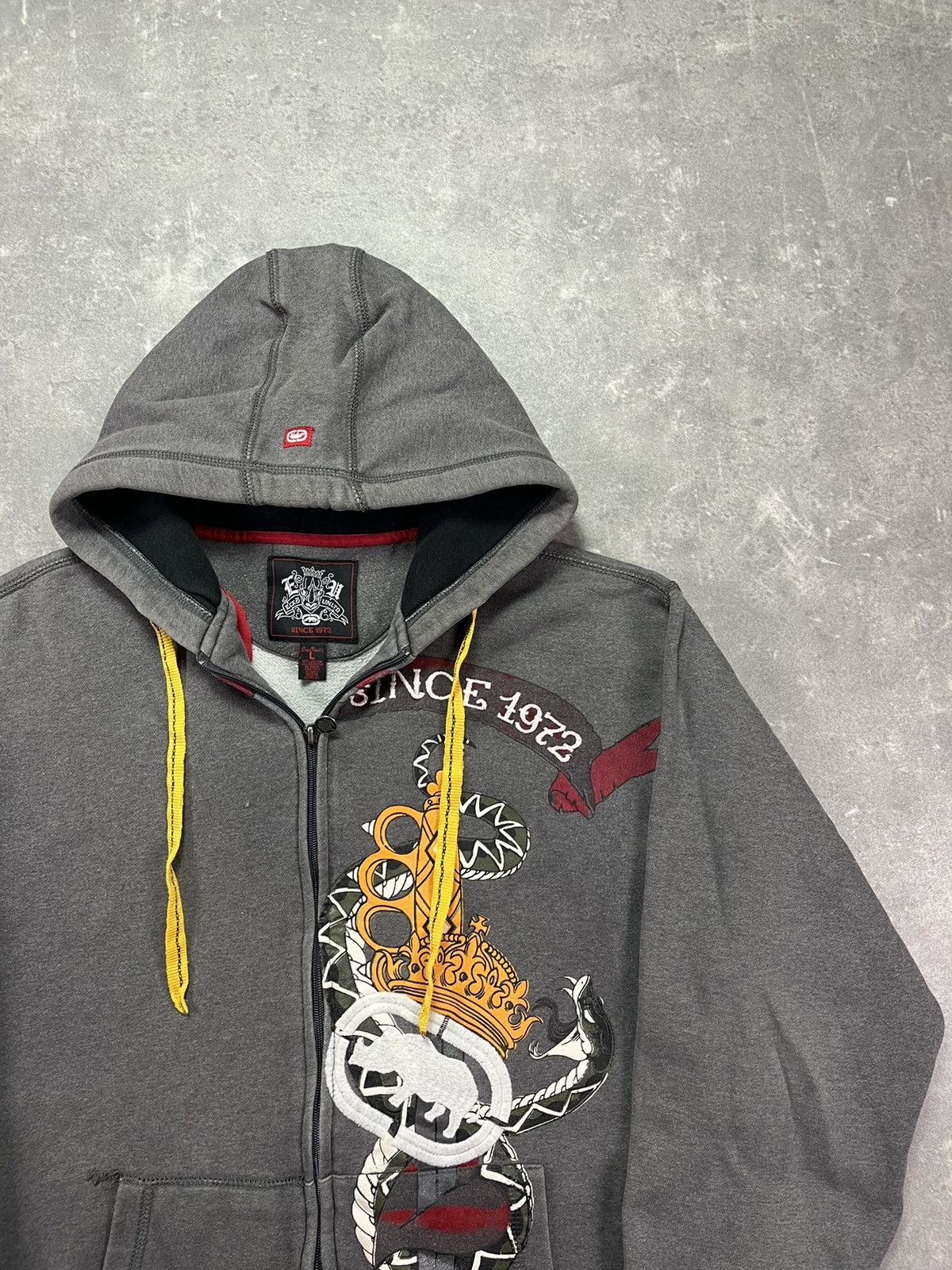 Ecko Unltd. Ecko Unltd Multilogo Embroidered Baggy Faded Zip Hoodie L XL Size US L / EU 52-54 / 3 - 5 Thumbnail