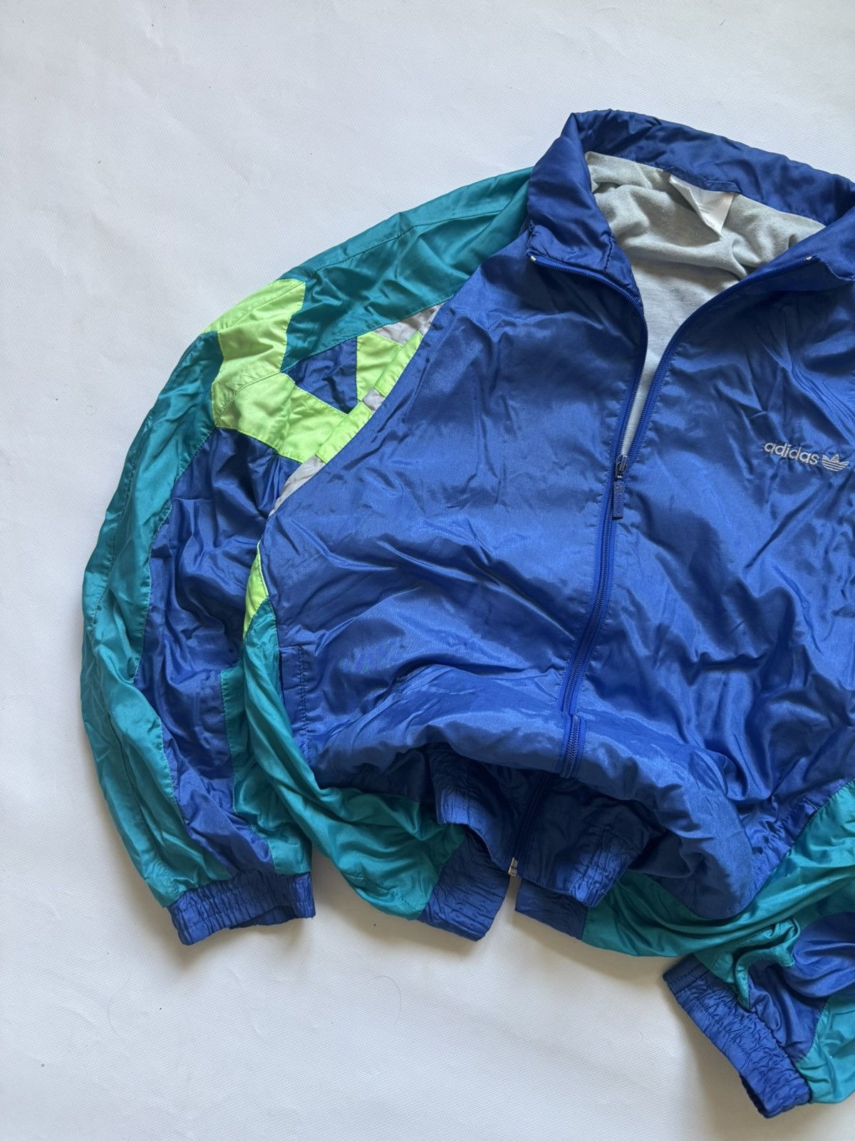 Adidas Vintage 90s Adidas Nylon Tracksuit Blue Teal Y2K Size US XL / EU 56 / 4 - 4 Thumbnail