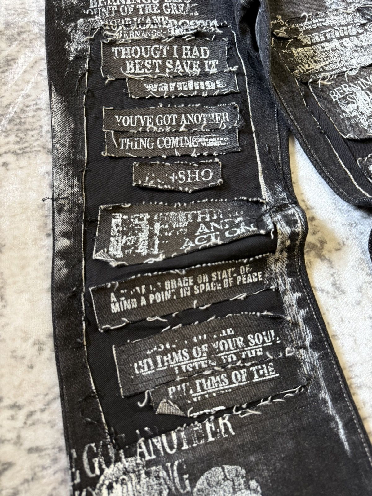 Japanese Brand Rare Bernings Sho Poems Riot Studded Flared Jeans Japan Size US 30 / EU 46 - 7 Thumbnail