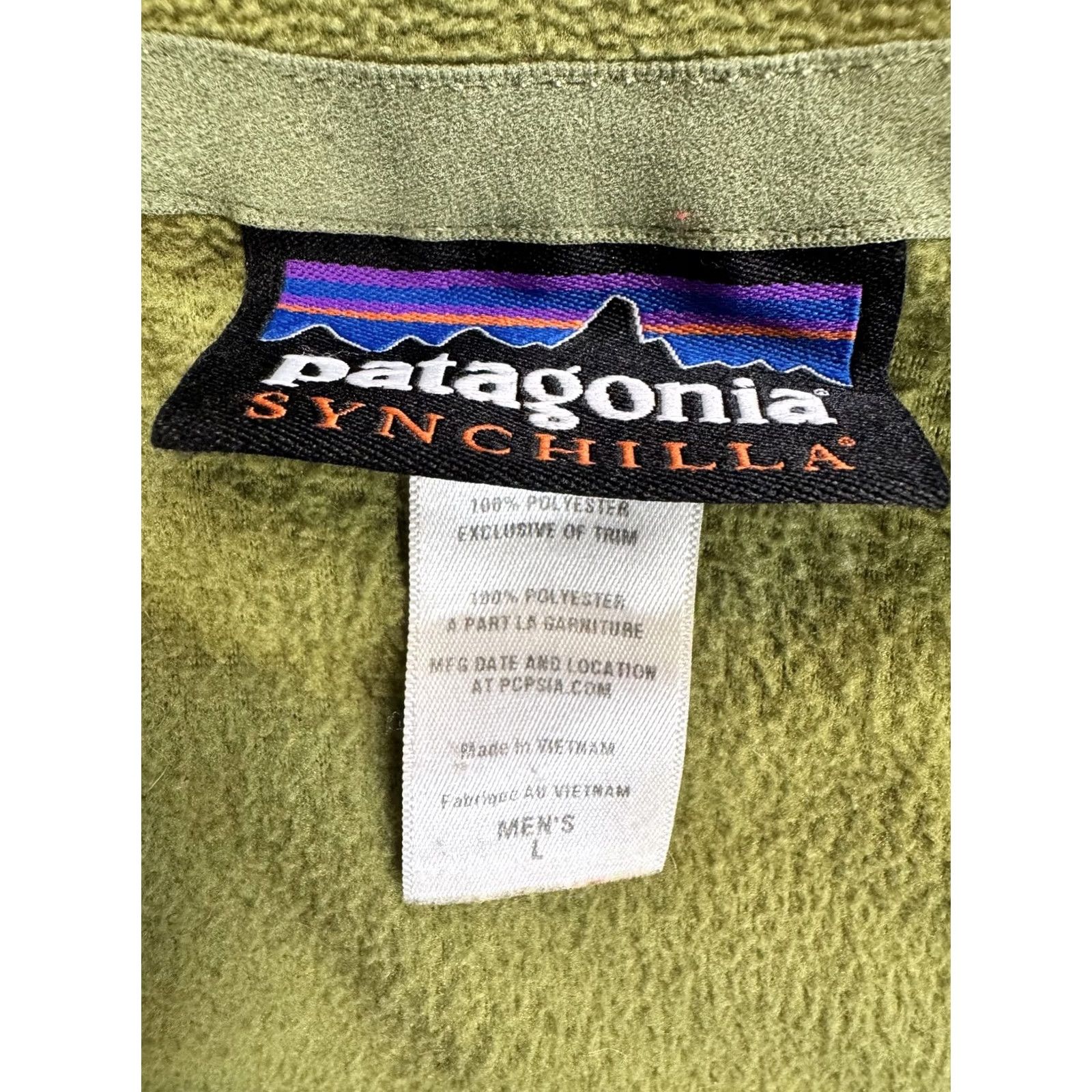Patagonia VINTAGE Patagonia Synchilla Quarter Zip Fleece Pullover Men L Green Size US L / EU 52-54 / 3 - 4 Thumbnail