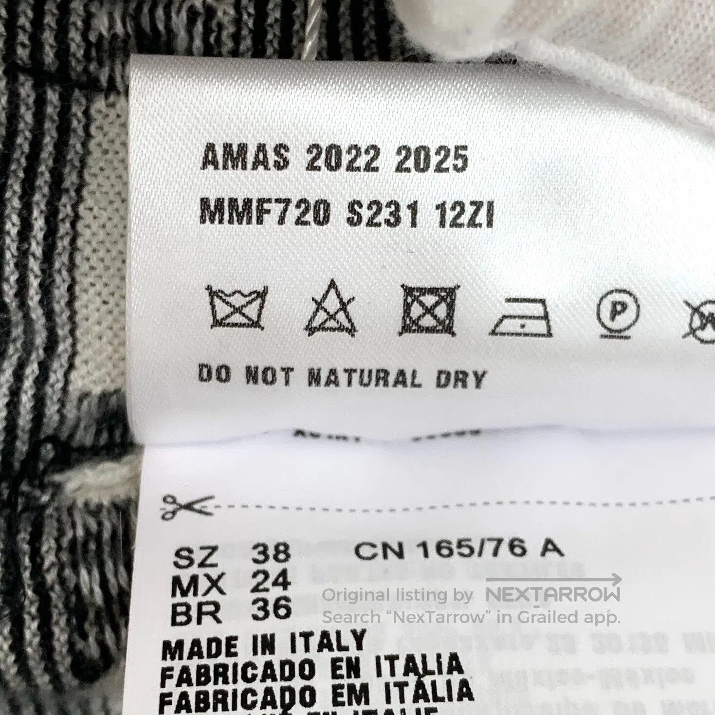 Miu Miu Miu Miu Gray striped logo letter cashmere V-neck single-br Size XS / US 0-2 / IT 36-38 - 7 Thumbnail