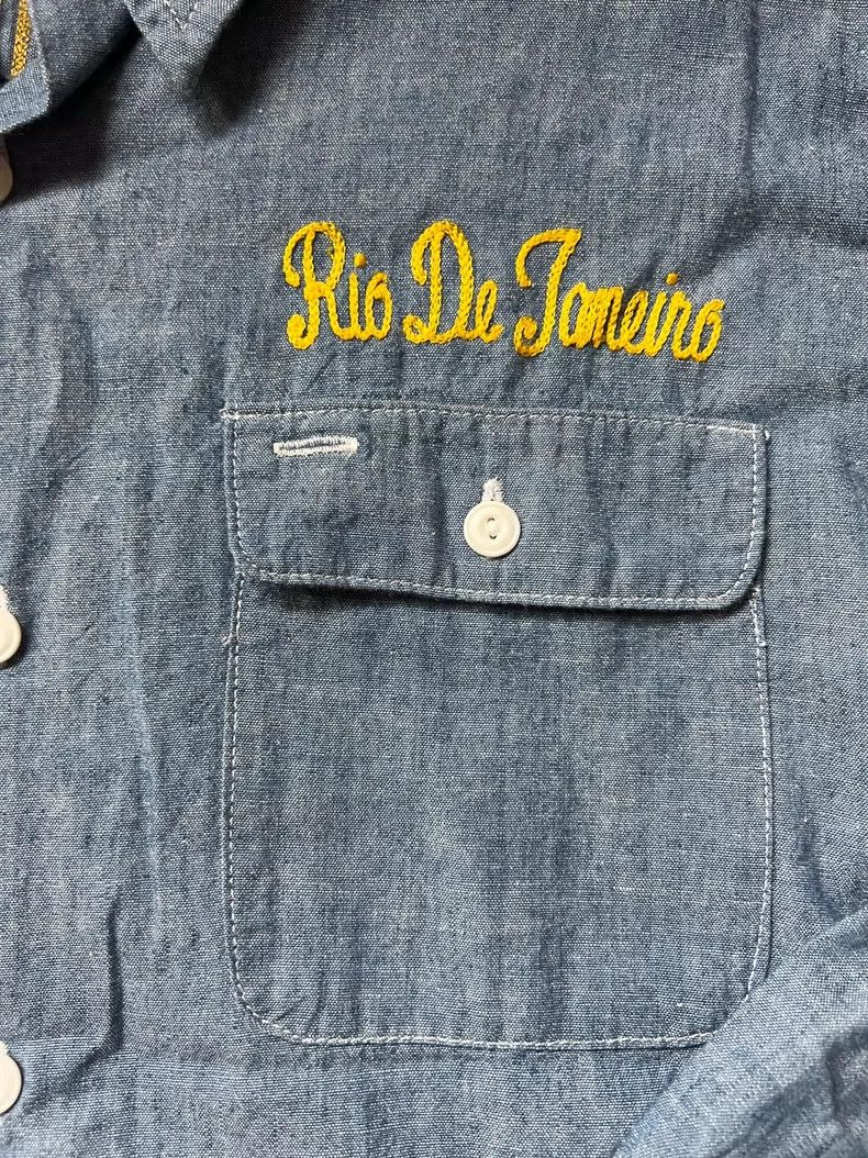 Wacko Maria Wacko maria Embroidered denim shirt, classic letter embroi Size US M / EU 48-50 / 2 - 2 Thumbnail