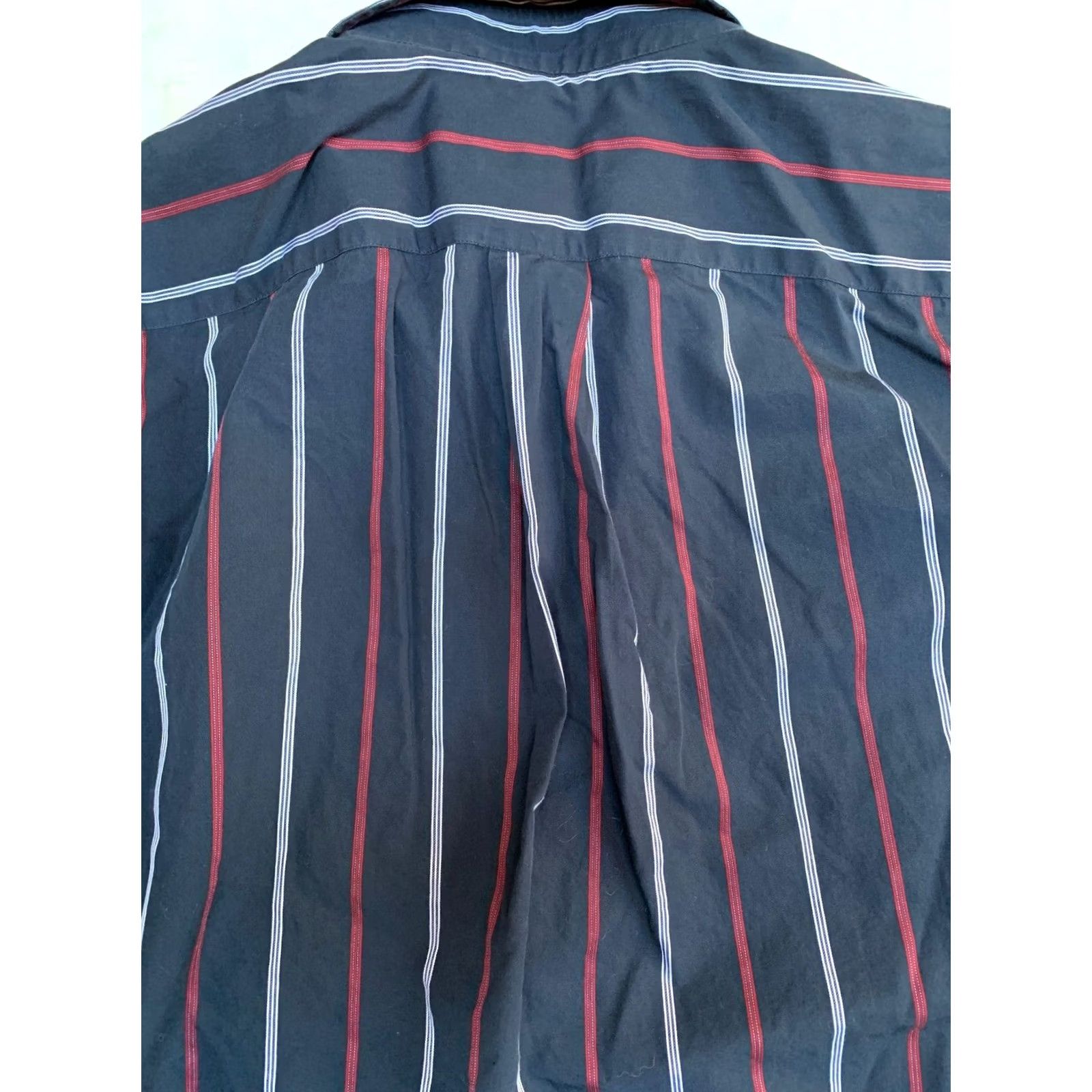 Corneliani VINTAGE Corneliani Shirt Mens Medium Blue Red & White Stripes Italian Made Cotton Casual Size US M / EU 48-50 / 2 - 5 Thumbnail