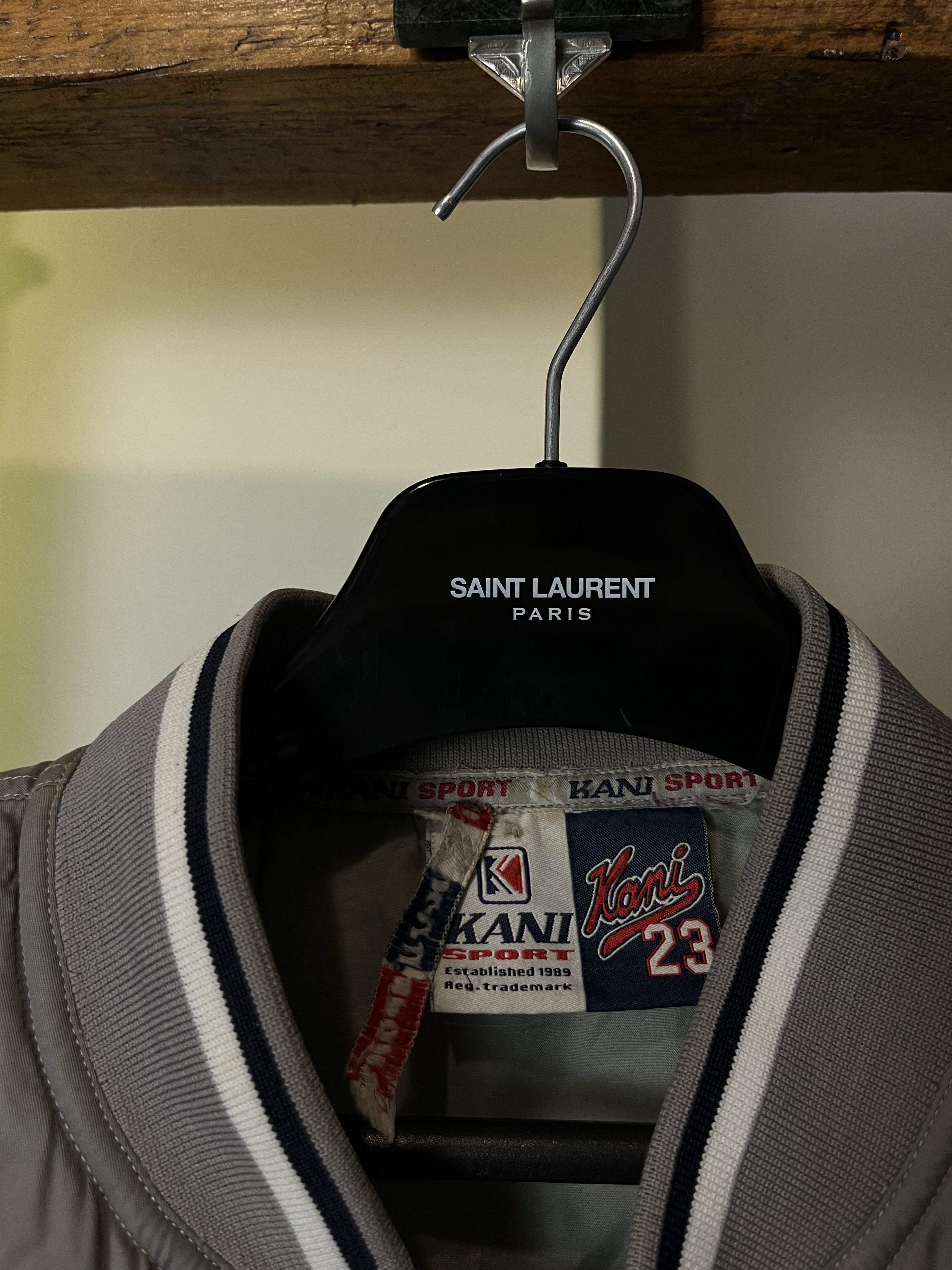 Karl Kani × Vintage Karl Kani 23 Brooklyn Vintage Navy Bomber Jacket Big Logo Size US L / EU 52-54 / 3 - 6 Thumbnail
