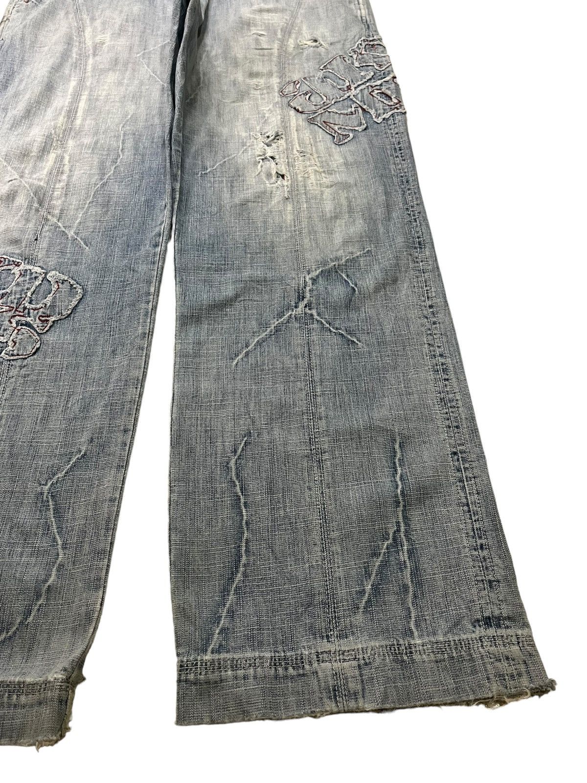 Akademiks Vintage Akademiks Acid Wash Style Distressed Baggy Jeans Size US 37 - 7 Thumbnail