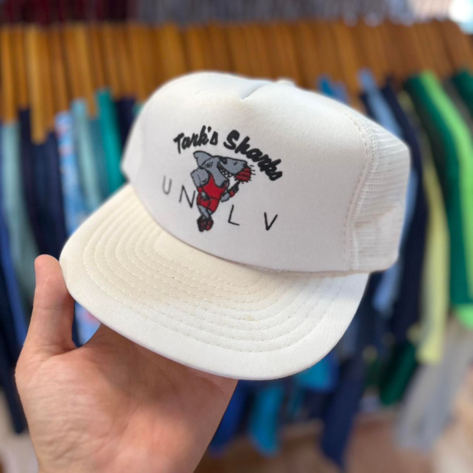 Vintage Vintage 90s UNLV Tanks Sharks Trucker Cap Size ONE SIZE - 1 Thumbnail