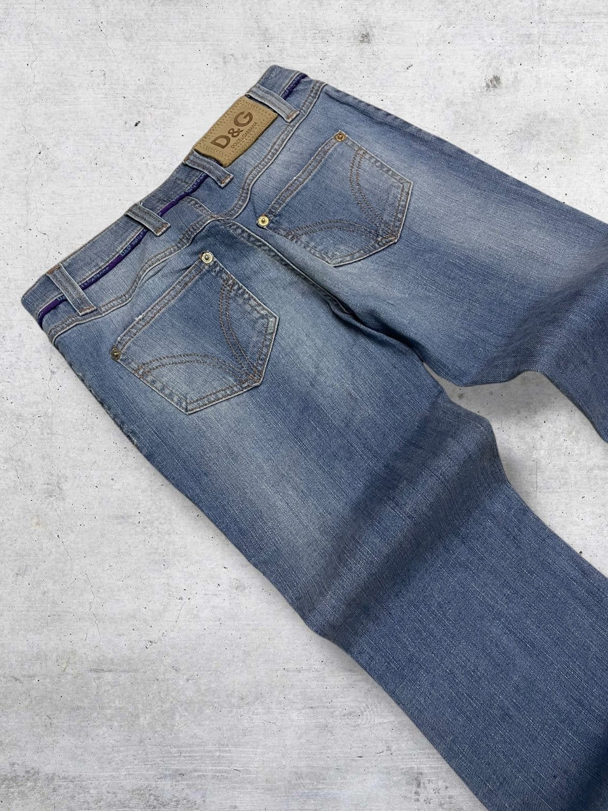 Dolce & Gabbana VINTAGE DOLCE & GABBANA DESIGNER 90S RARE FLARED BLUE WASHED Size US 28 / EU 44 - 17 Thumbnail