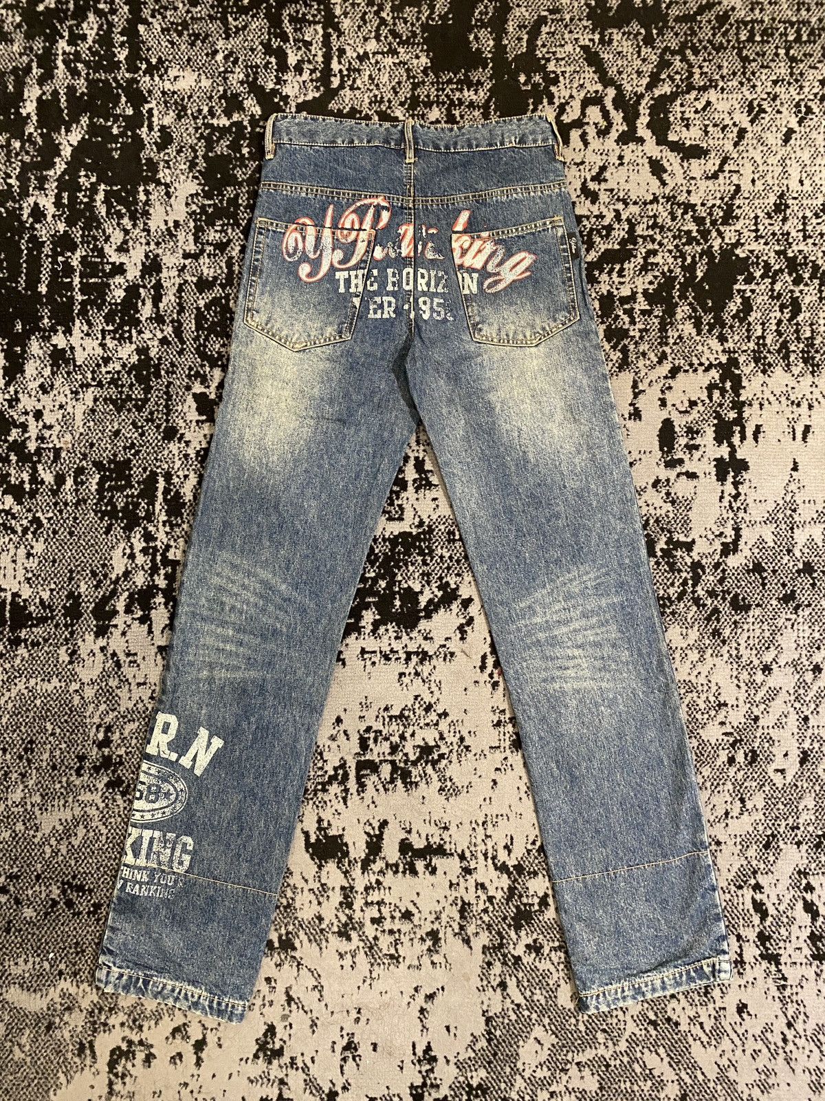 Japanese Brand Hysteric Glamour Washed Grafitti Denim Jeans Size US 30 / EU 46 - 2 Thumbnail