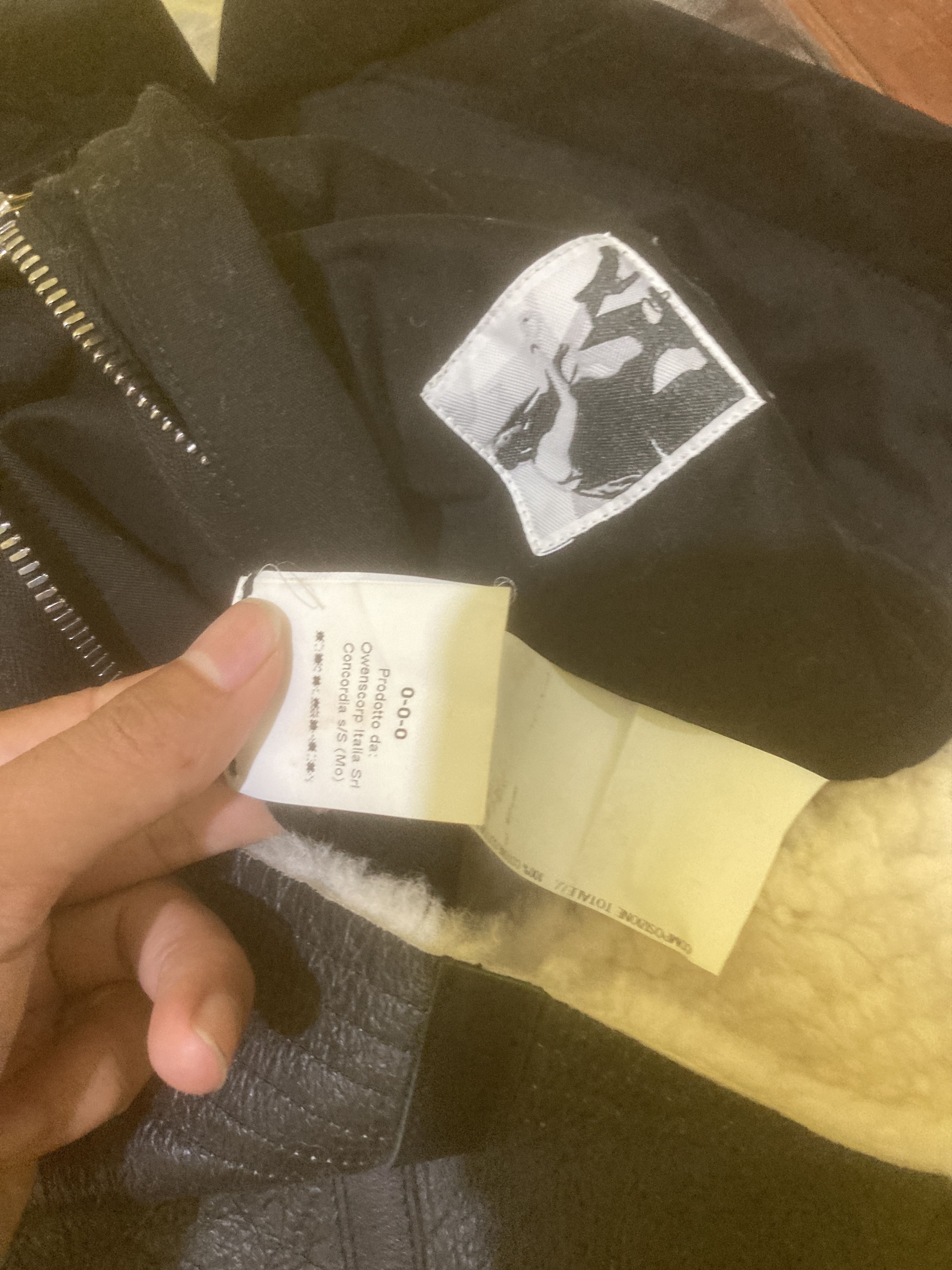 Rick Owens hybrid trucker sherpa mix leather Size US M / EU 48-50 / 2 - 6 Thumbnail