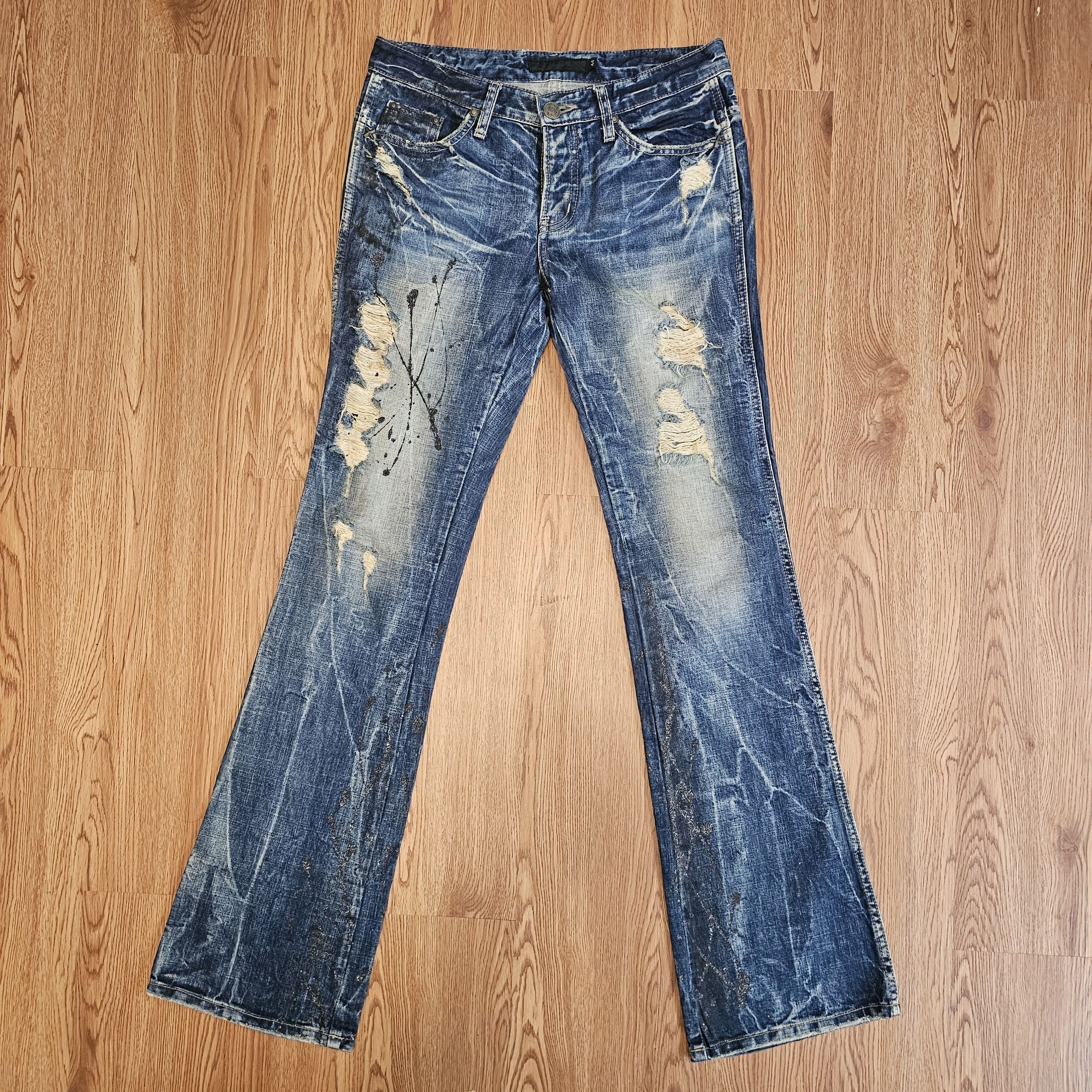 JACKROSE Vintage FUGA Mudwash Flared Jeans Size US 29 - 1 Thumbnail