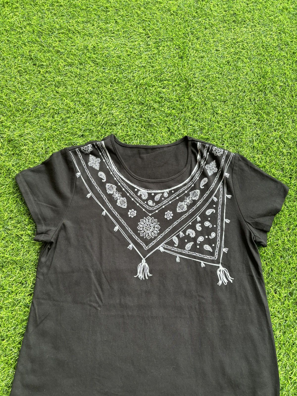 Hysteric Glamour Y2k Shawl Style Black Tshirt Size US M / EU 48-50 / 2 - 2 Thumbnail