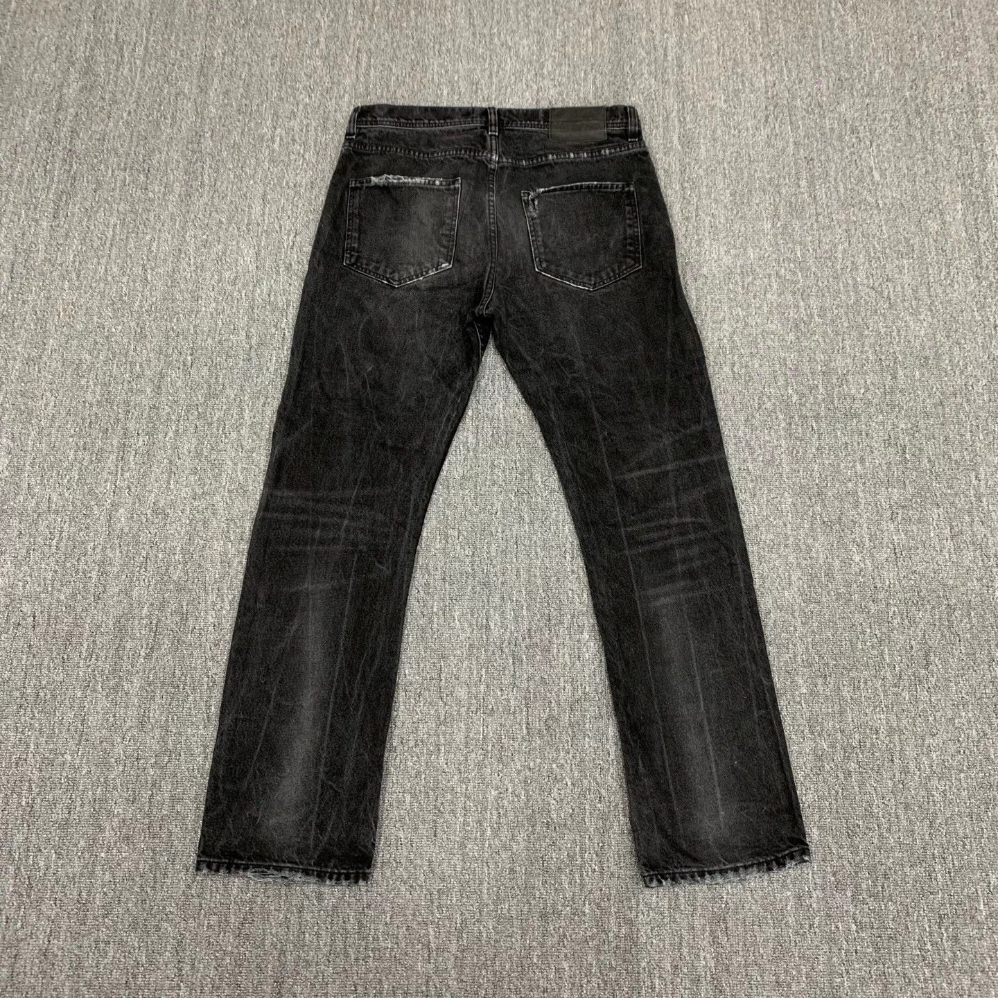 Enfants Riches Deprimes ERD Black Washed Burned Distressed Jeans Size US 31 - 2 Thumbnail