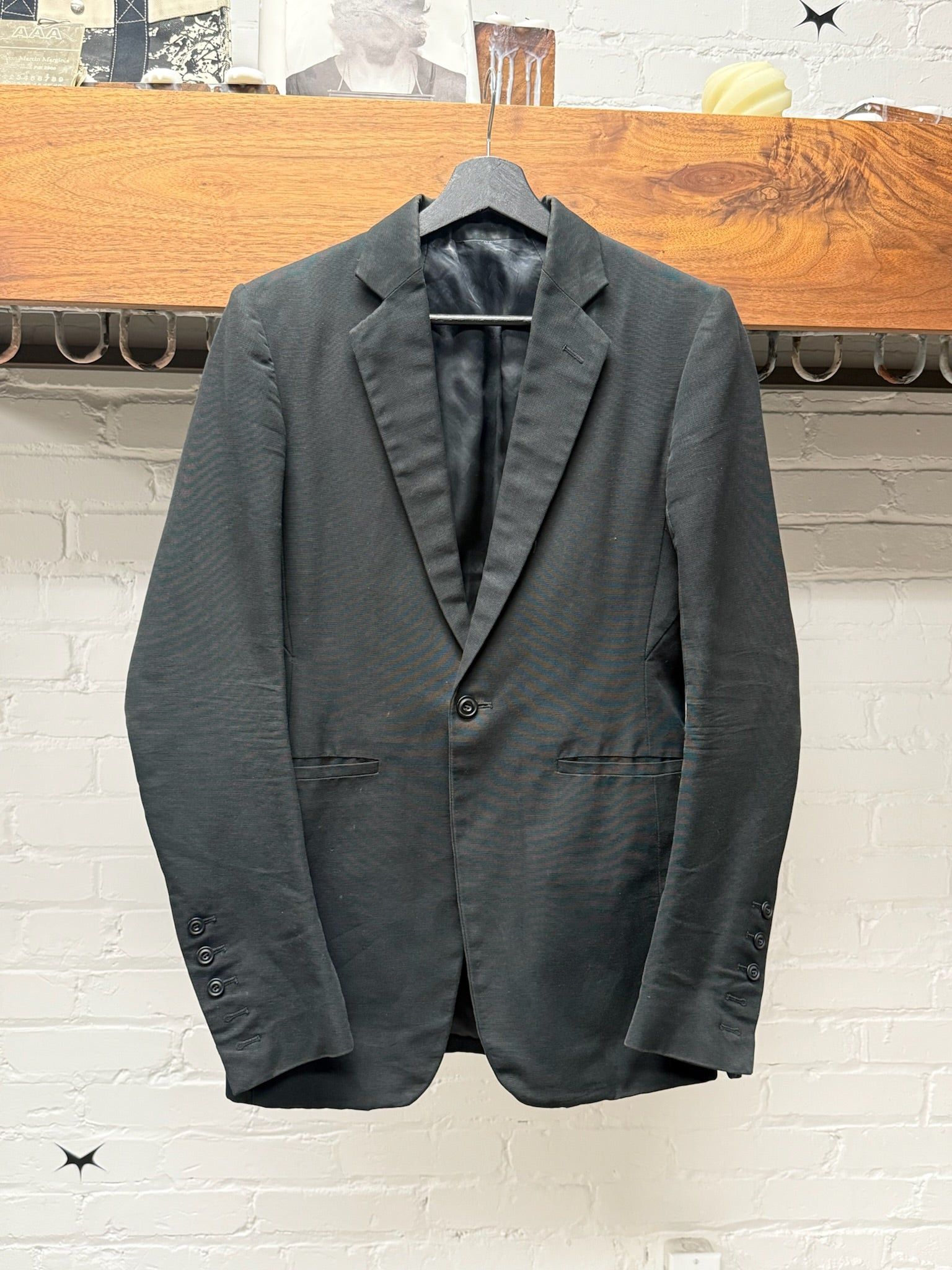 Rick Owens SS2013 Rick Owens ‘Island’ Mainline Black Cotton Blazer Size 46R - 1 Thumbnail