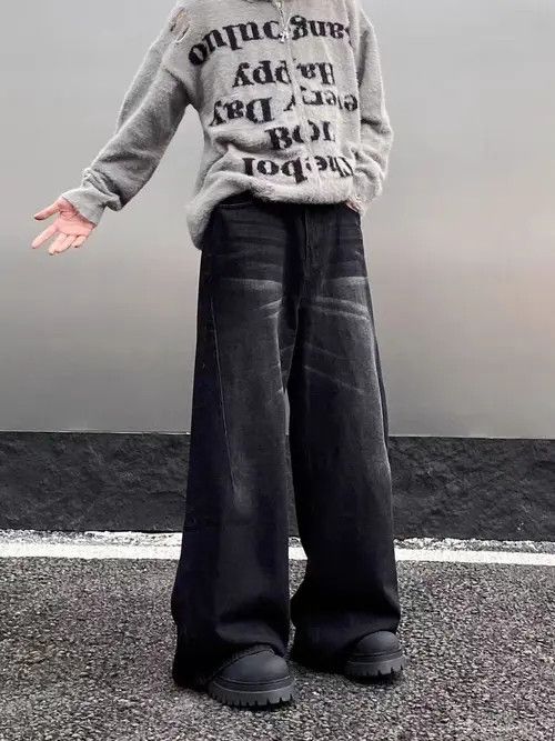 VIBE Vintage silhouette baggy wide leg jeans Size US 30 / EU 46 - 7 Thumbnail