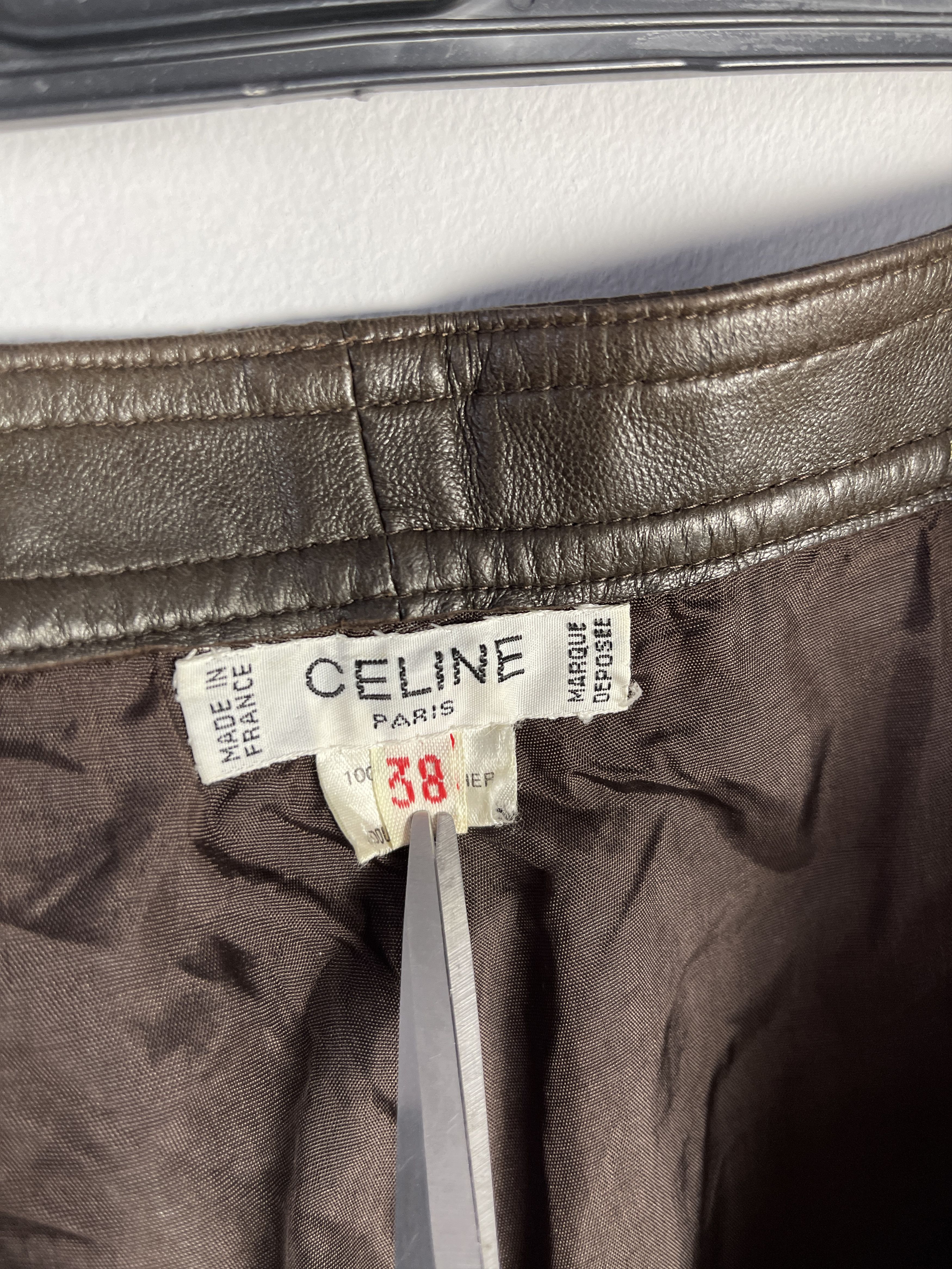 Celine Celine Vintage Cuir Leather Pants Size 30" / US 8 / IT 44 - 9 Thumbnail