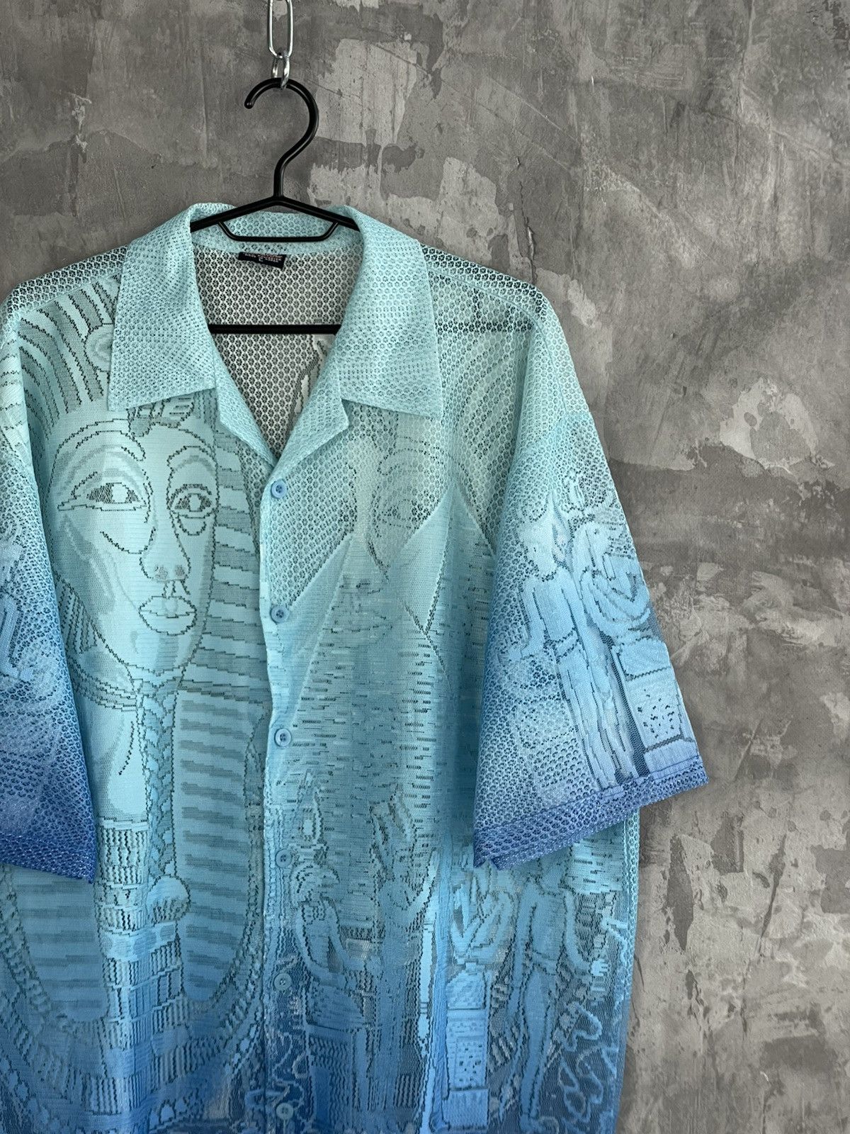 Vintage Vintage Japanese Art “Face Logo” Hawaiian Shirt Size US L / EU 52-54 / 3 - 4 Thumbnail