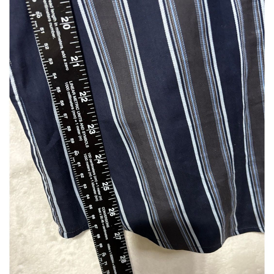 Tasso Elba TASSO ELBA Men's Navy Charcoal Light Blue Dress Shirt | M Size US M / EU 48-50 / 2 - 10 Thumbnail