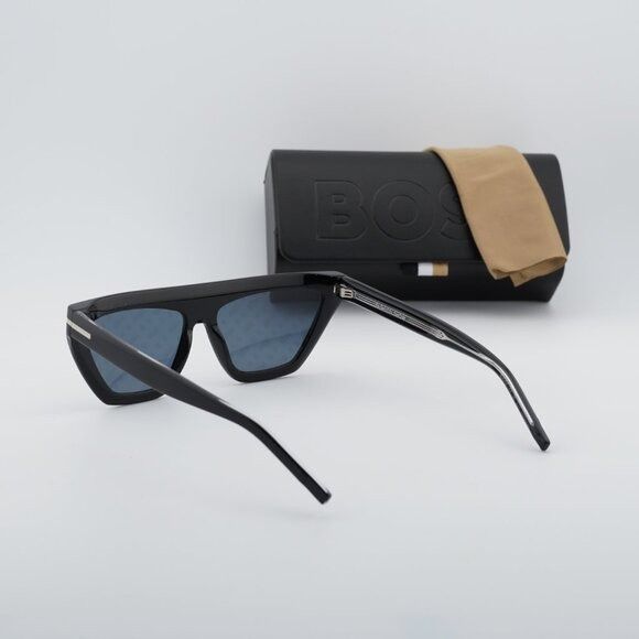 Hugo Boss Hugo BOSS 1609/S 0807 MD Sunglasses Black Geometric Frame Size ONE SIZE - 11 Thumbnail