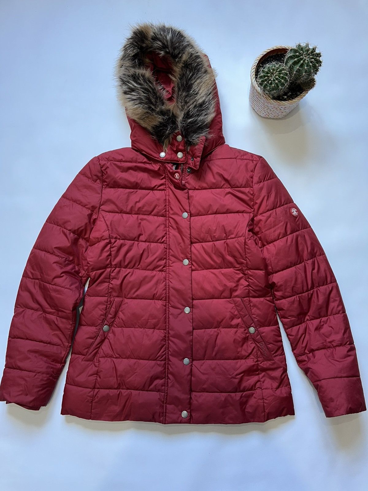 Barbour Barbour Red Down Jacket Womens Puffer Winter Size M / US 6-8 / IT 42-44 - 1 Thumbnail