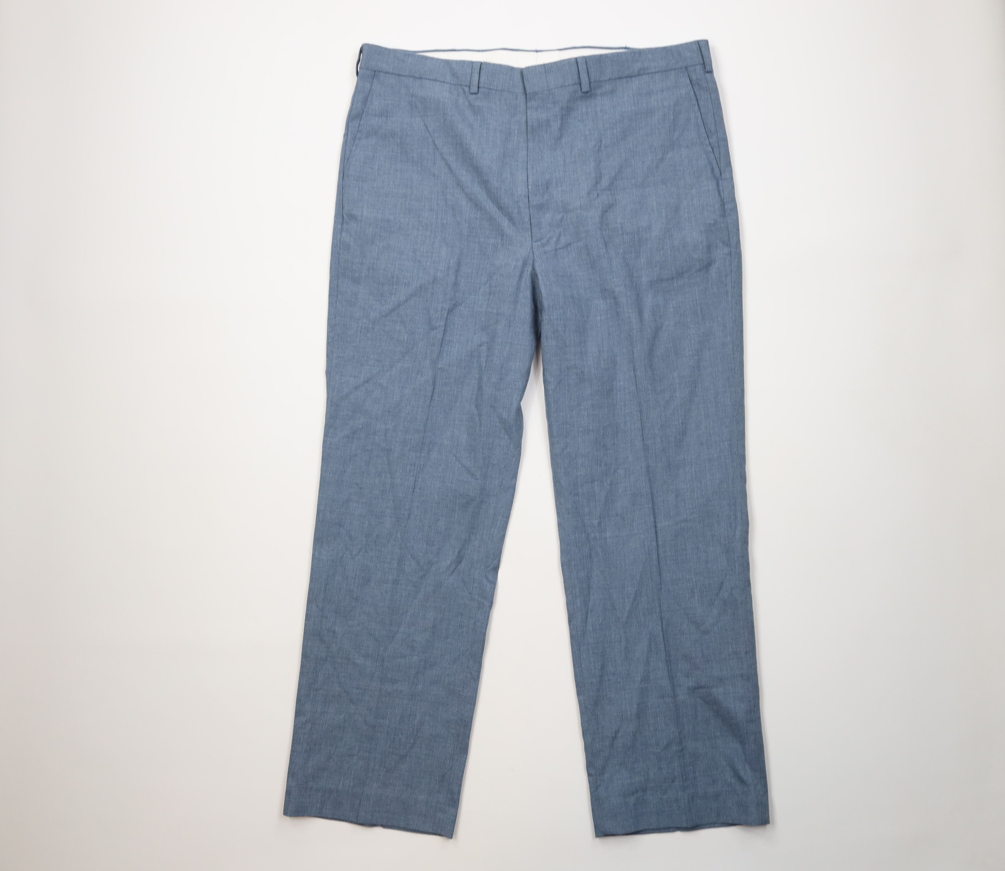 Vintage Vintage 70s Streetwear Gabardine Knit Wide Leg Chino Pants Size US 40 / EU 56 - 1 Thumbnail