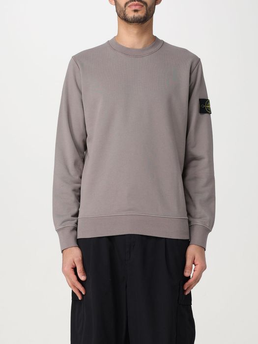 Mens grey stone island 2024 sweatshirt