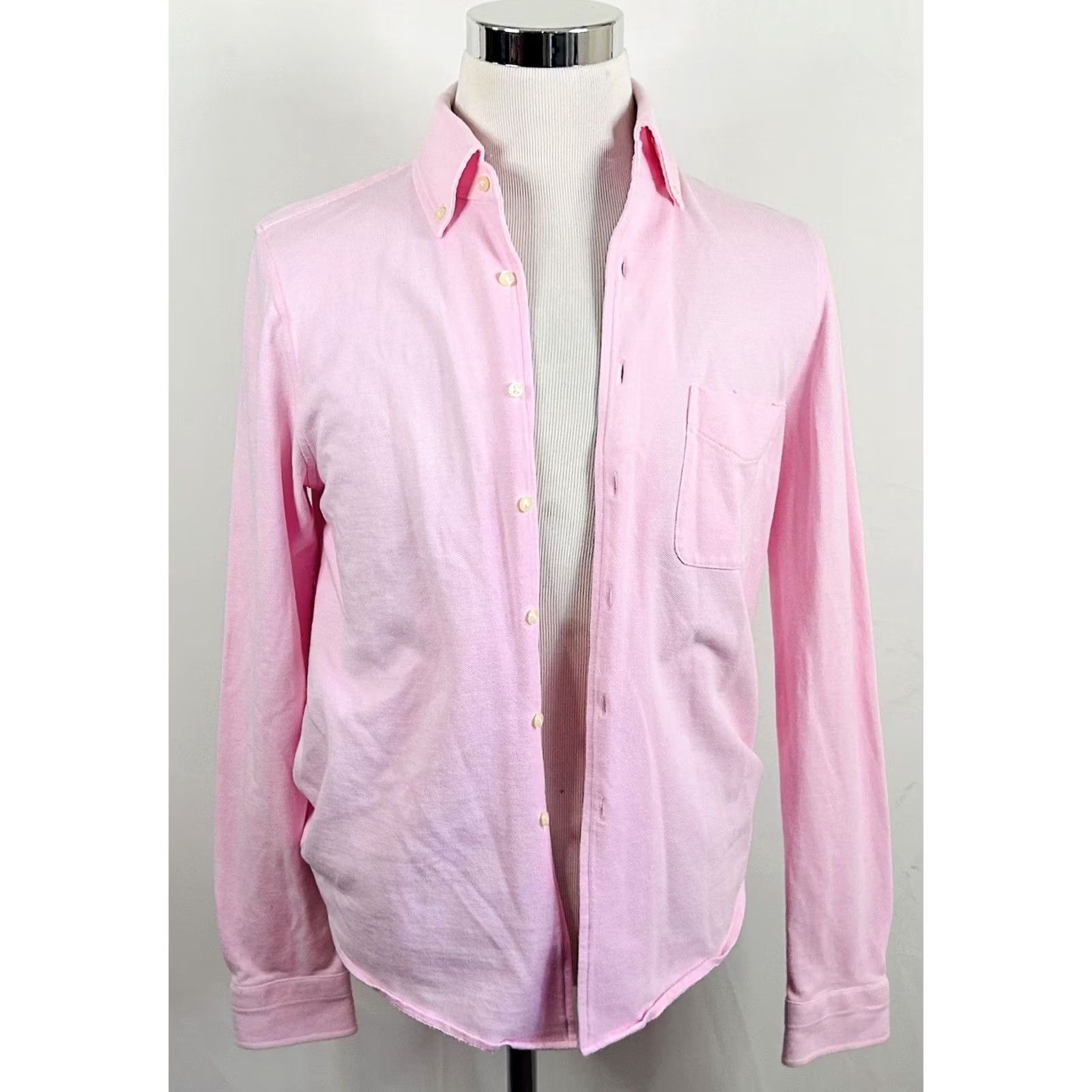 Brooks Brothers Brooks Brothers Performance Knit Shirt Pink Small 100% Cotton Original Fit Mens Size US S / EU 44-46 / 1 - 2 Thumbnail