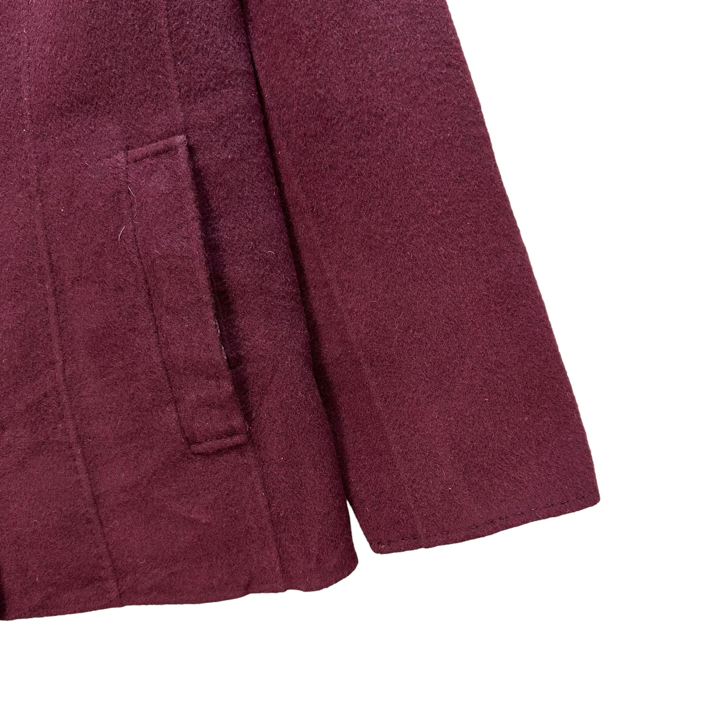 Burberry Burberry London Nova Check Maroon Wool Coat Jacket #A25-0569 Size M / US 6-8 / IT 42-44 - 5 Thumbnail