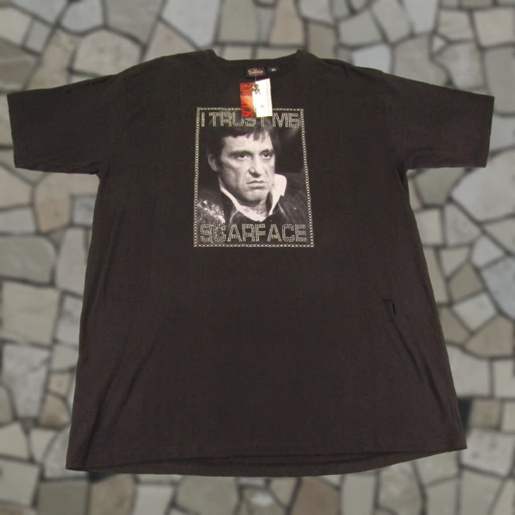 VINTAGE Scarface T-Shirt Mens 3XL Black I Trust Me Tony Montana Movie Y2K