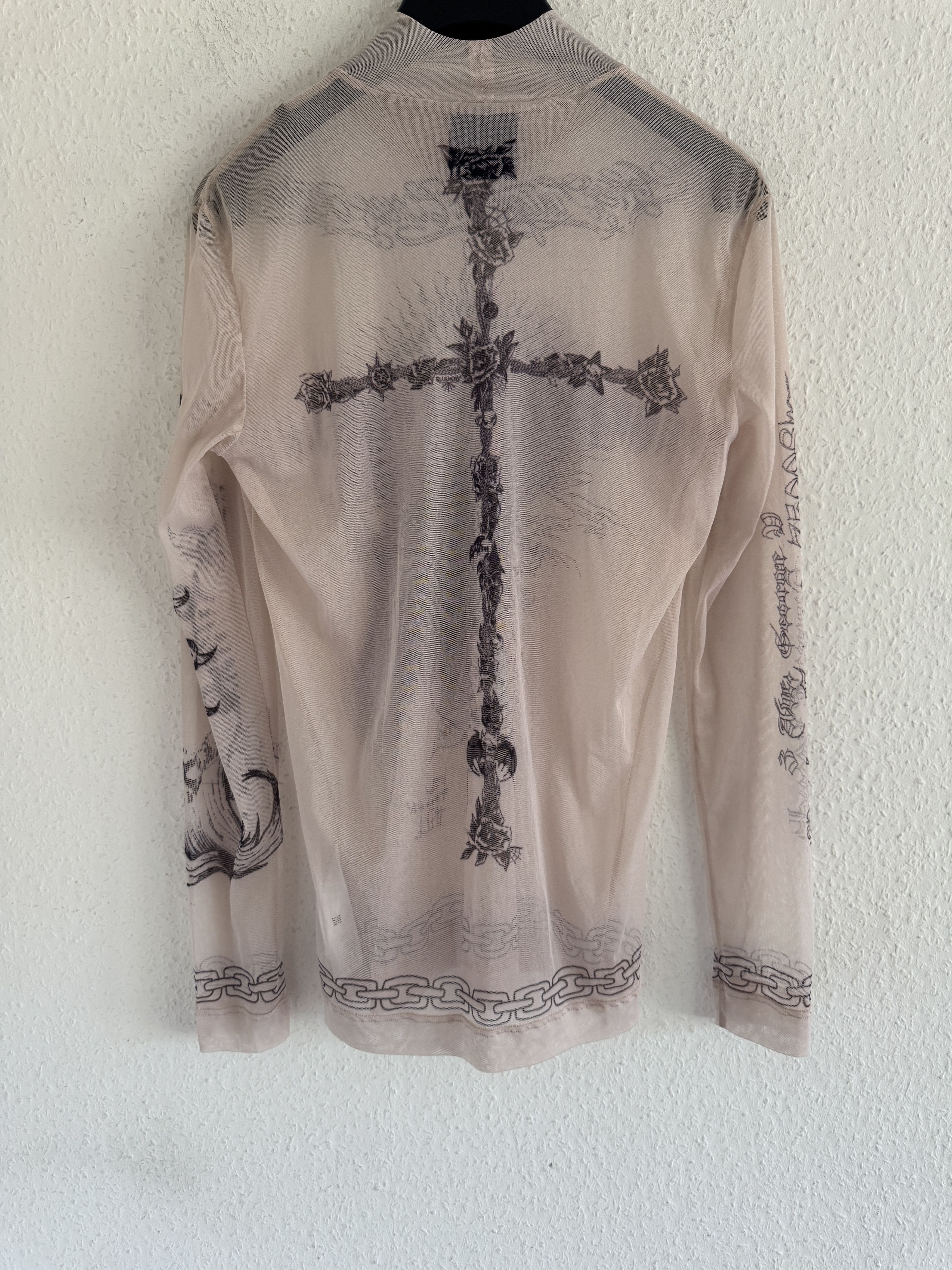 Givenchy sheer long-sleeve tattoo-print t-shirt Size US S / EU 44-46 / 1 - 10 Thumbnail