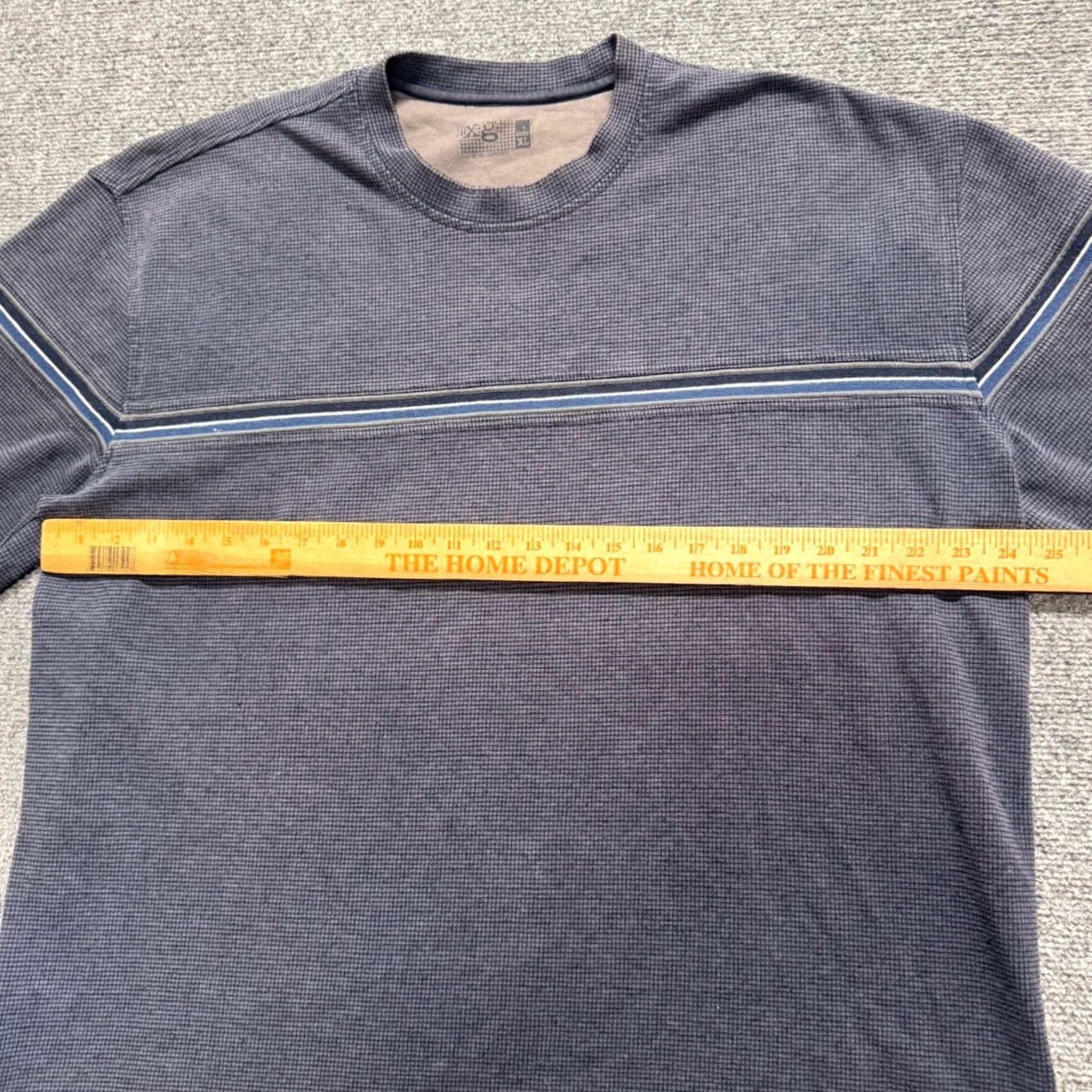 Vintage Y2K XG Sweatshirt Men XL Striped Cotton Pullover Thermal Blue Size US XL / EU 56 / 4 - 5 Thumbnail