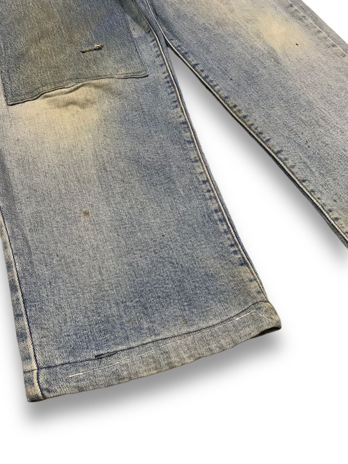 Polo Ralph Lauren × RRL Ralph Lauren Vintage Polo Club Baggy Rusty Mud Washed Patches Jeans Size US 31 - 10 Thumbnail