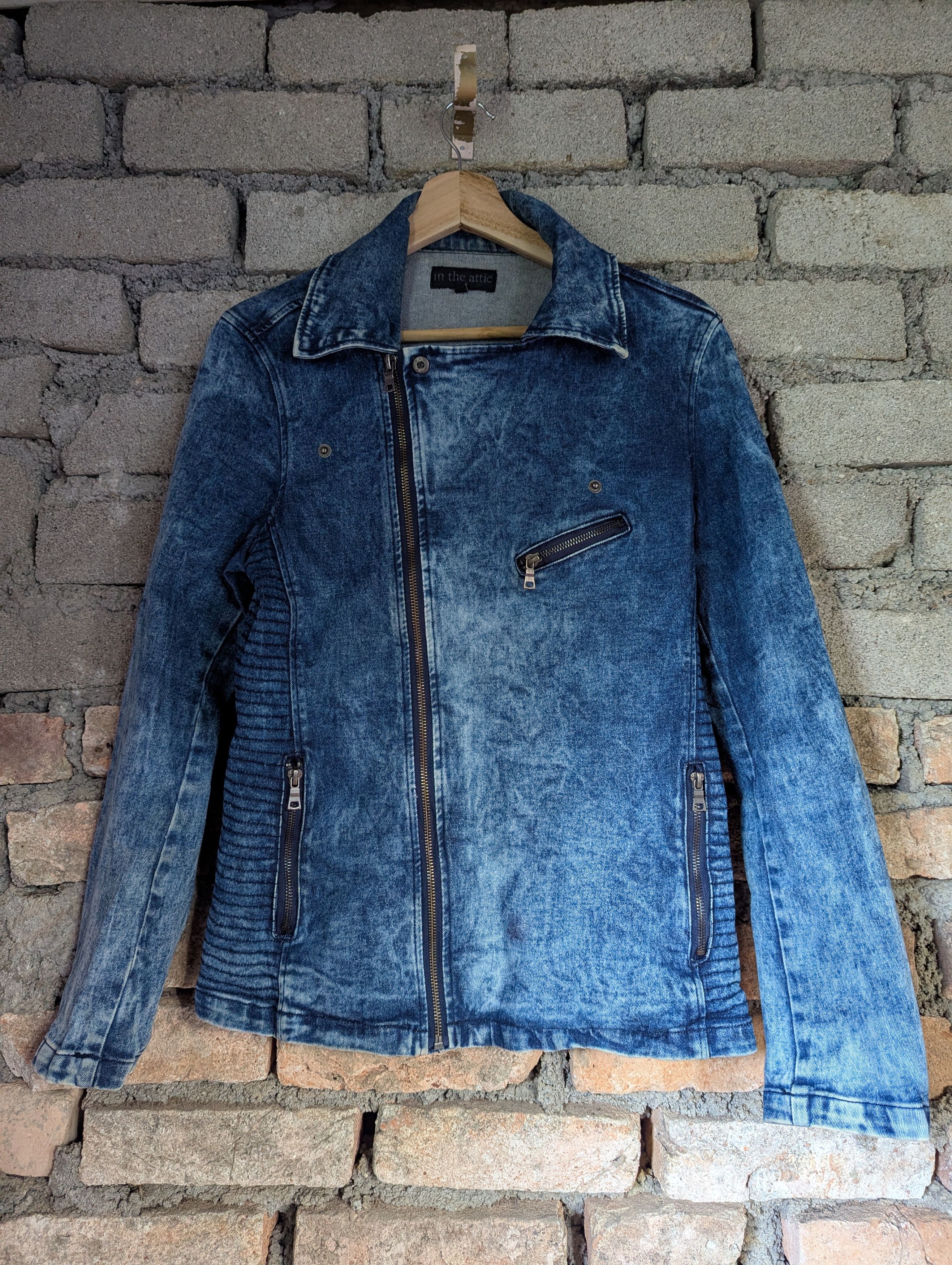 In The Attic IN THE ATTIC ASYMMETRICAL ACID WASH DENIM JACKET Size L / US 10 / IT 46 - 9 Thumbnail