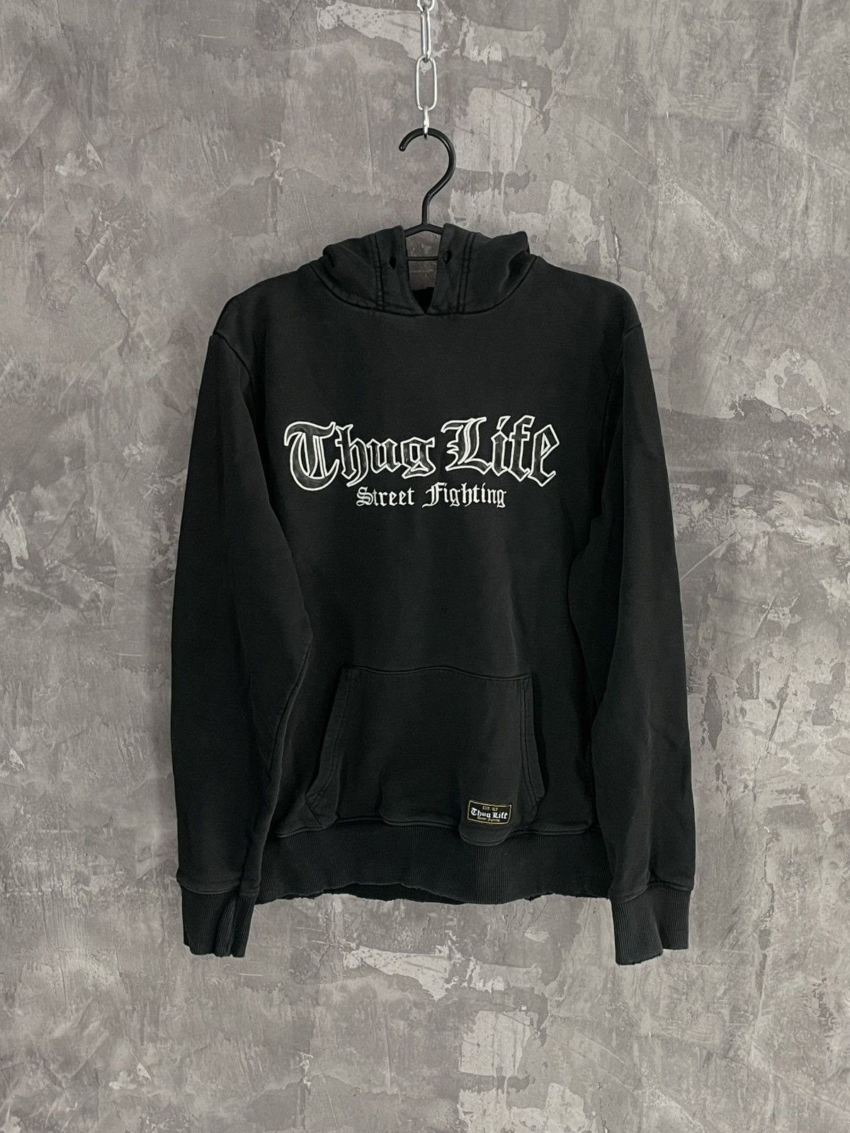 Rap Tees × Vintage 90s Vintage Thug Life Faded Oversized Hoodie rap skate Size US M / EU 48-50 / 2 - 1 Thumbnail