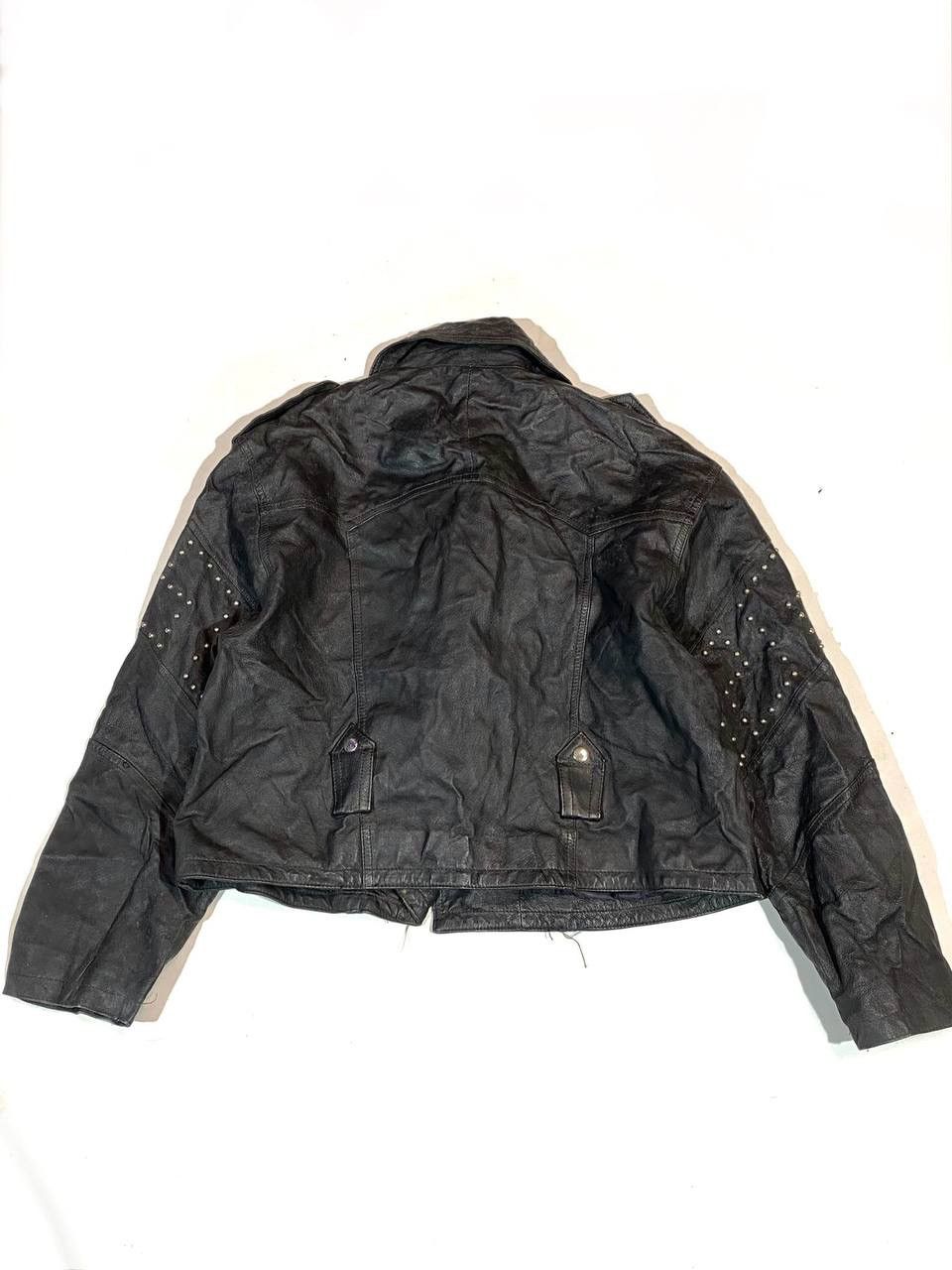 Leather Front Leather Biker Leather Jacket Size M / US 6-8 / IT 42-44 - 8 Thumbnail