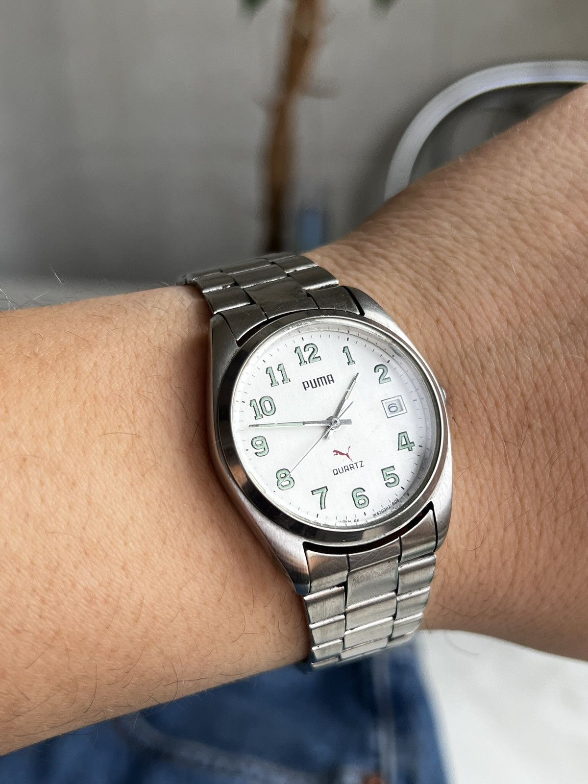 Puma 90s Puma Vintage Watch classic logo Japan y2k silver chrome Size ONE SIZE - 1 Thumbnail
