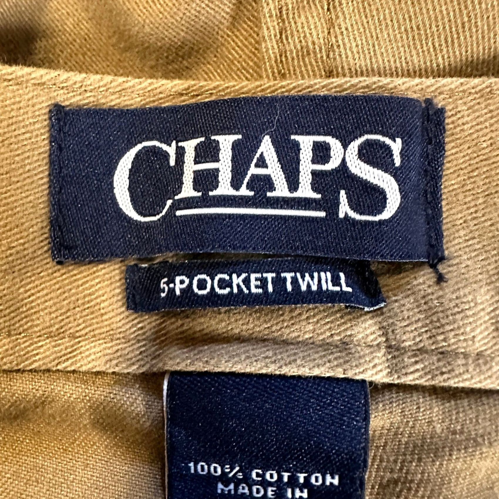 Chaps Chaps Khakis Pants Brown Mens 36X32 Straight Leg Flat Front 5 Pocket Twill NEW Size US 36 / EU 52 - 4 Thumbnail