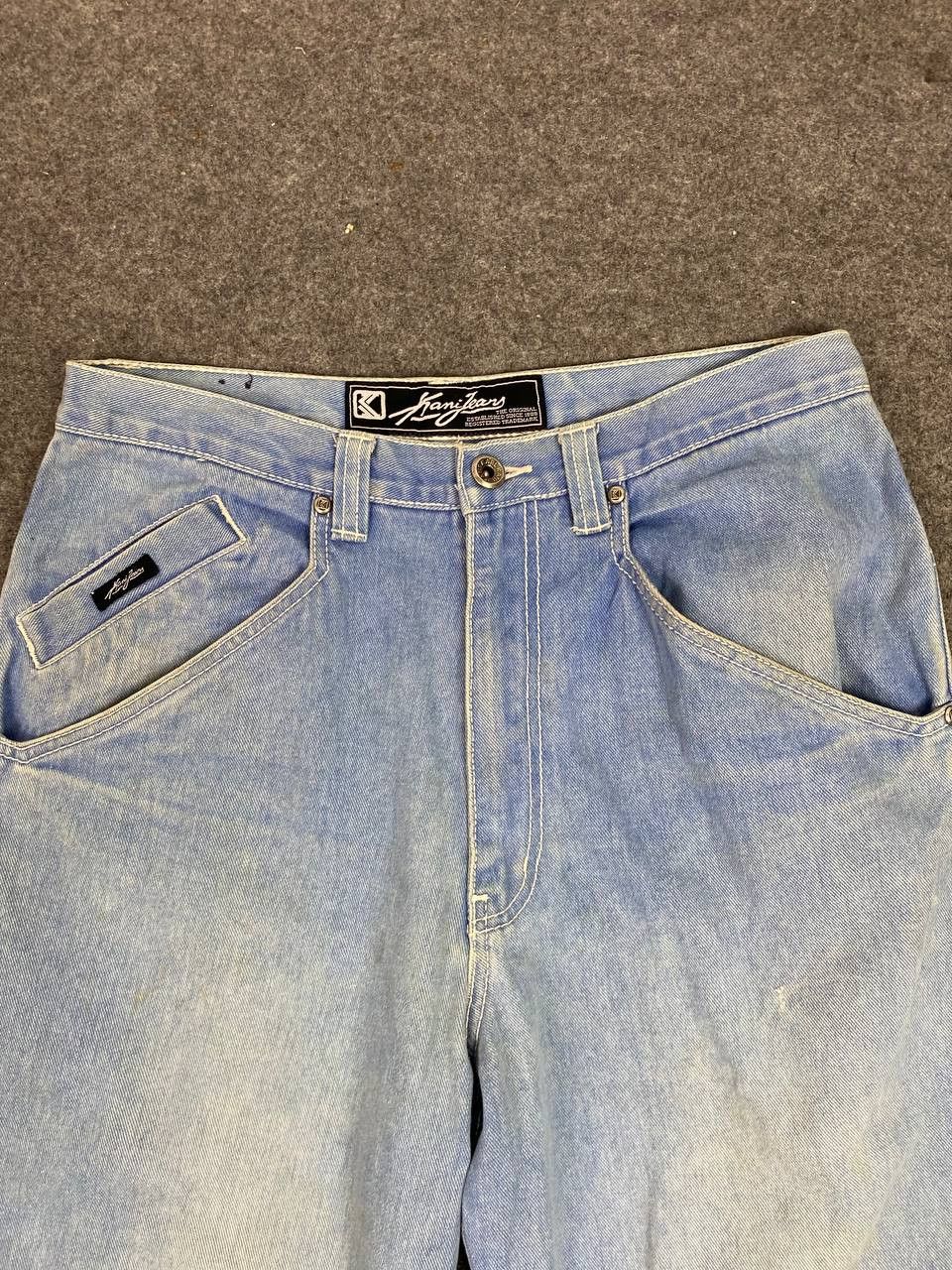 vintage 90s karl kani baggy denim embroided logo