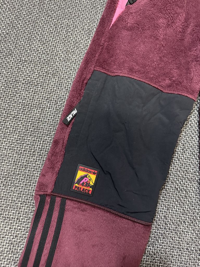 Adidas × Palace polar fleece track pants maroon Size US 30 / EU 46 - 5 Thumbnail