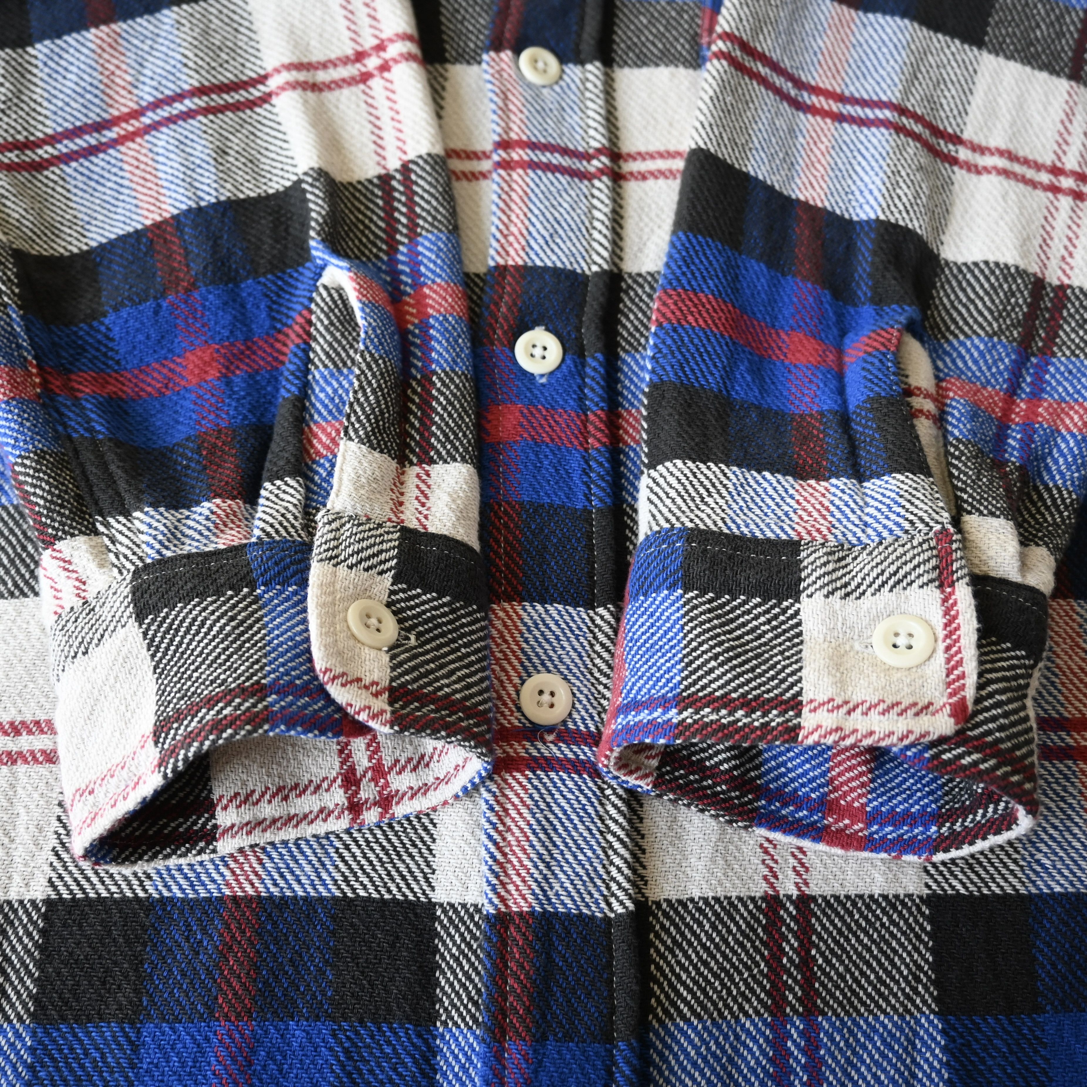 Sugar Cane Sugar Cane "Soft Twill" flannel work shirt, blue plaid, M Size US M / EU 48-50 / 2 - 15 Thumbnail